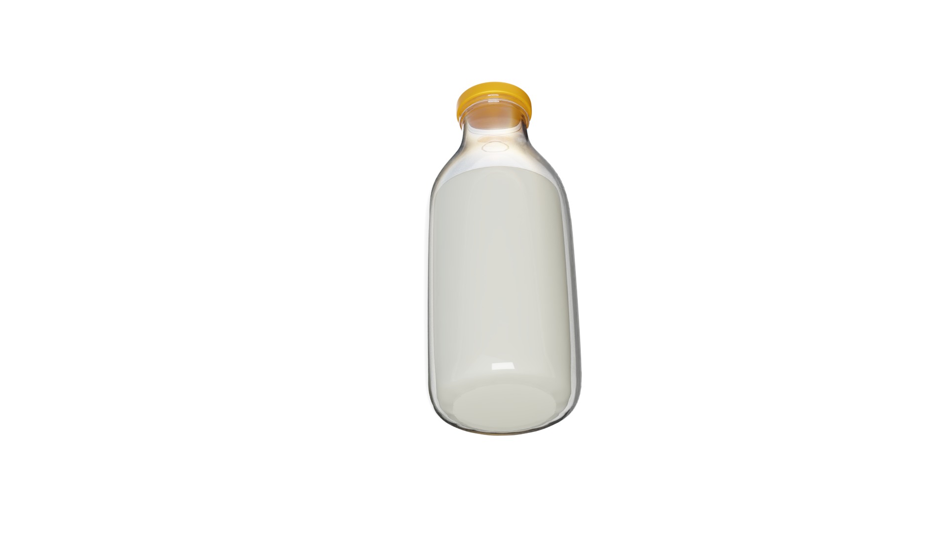 3D Bottle Milk With Rig 3D model_2