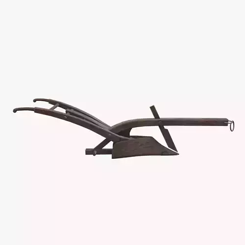 Medieval Plow Low-poly 3D model
