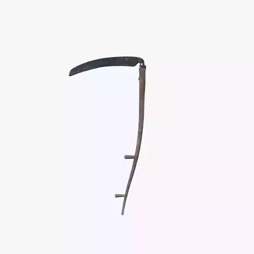Medieval Scythe Low-poly 3D model