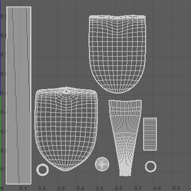 Medieval Shovel V02 Low-poly 3D model_11