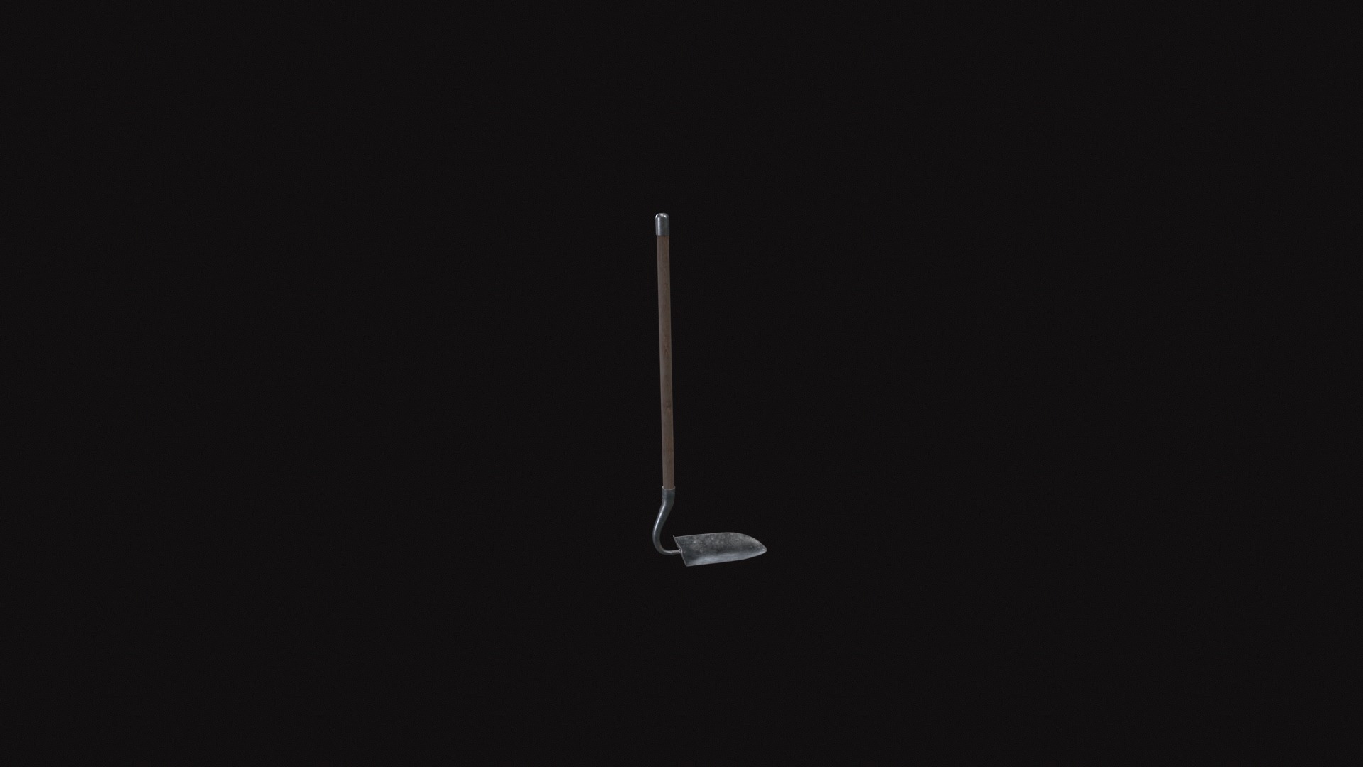 Medieval Shovel V02 Low-poly 3D model_5