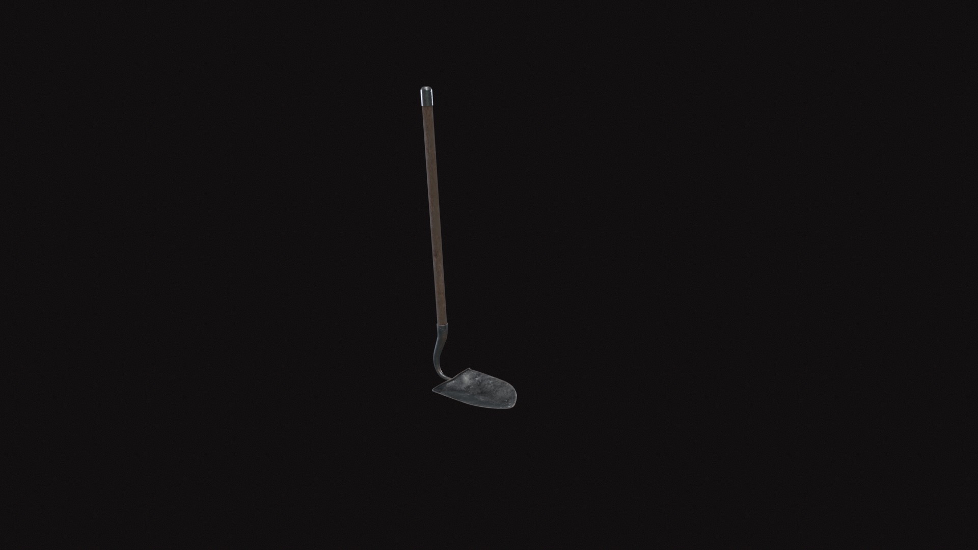 Medieval Shovel V02 Low-poly 3D model_8