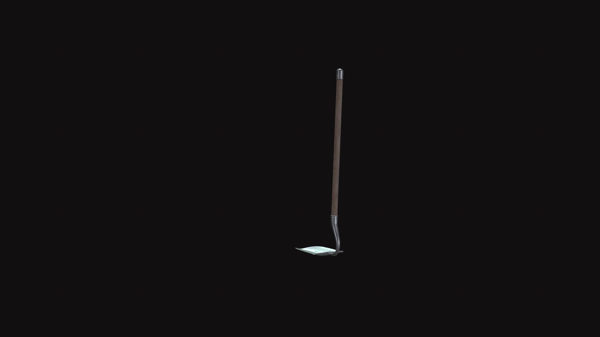 Medieval Shovel V02 Low-poly 3D model_7