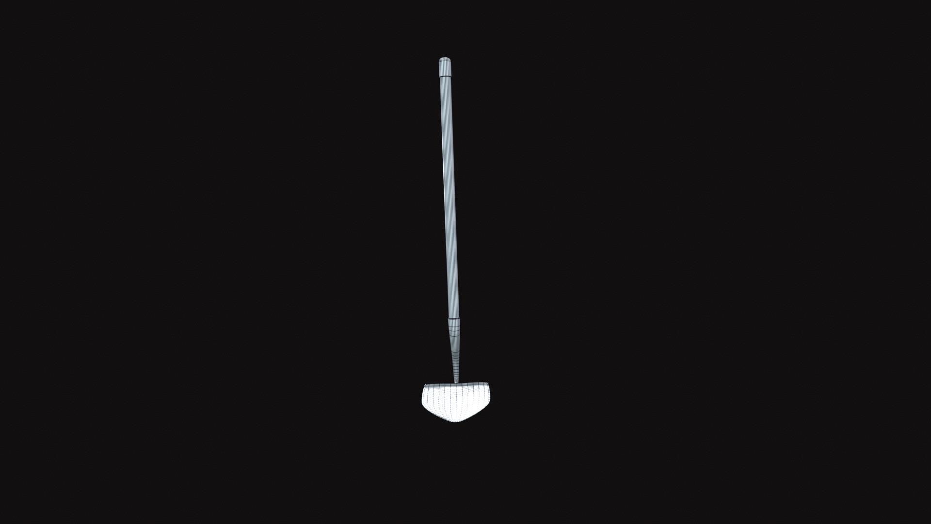 Medieval Shovel V02 Low-poly 3D model_10