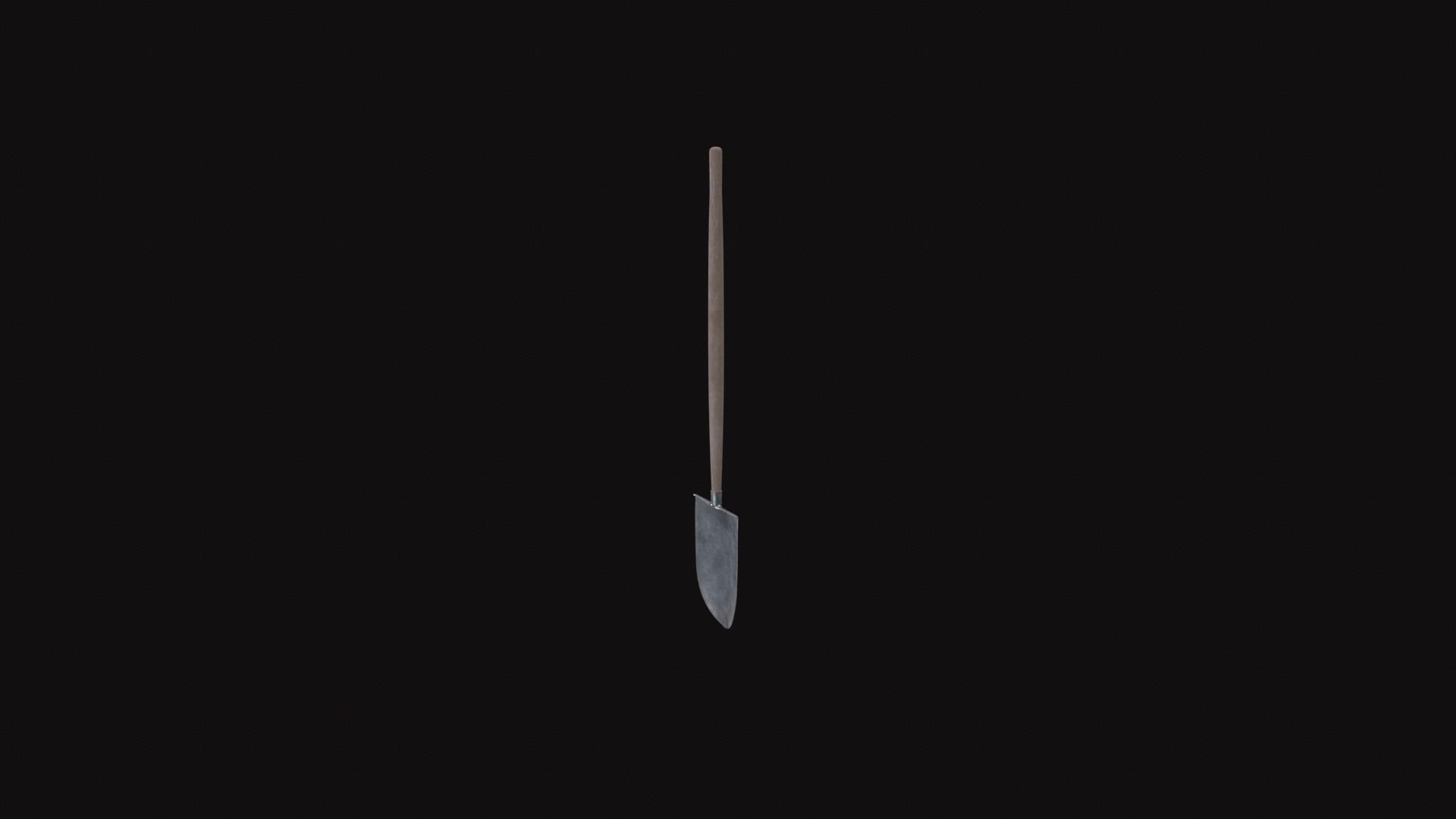 Medieval Shovel V03 Low-poly 3D model_7