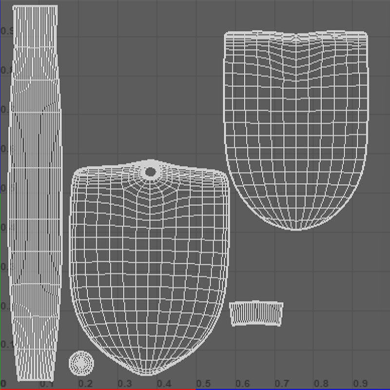 Medieval Shovel V03 Low-poly 3D model_11
