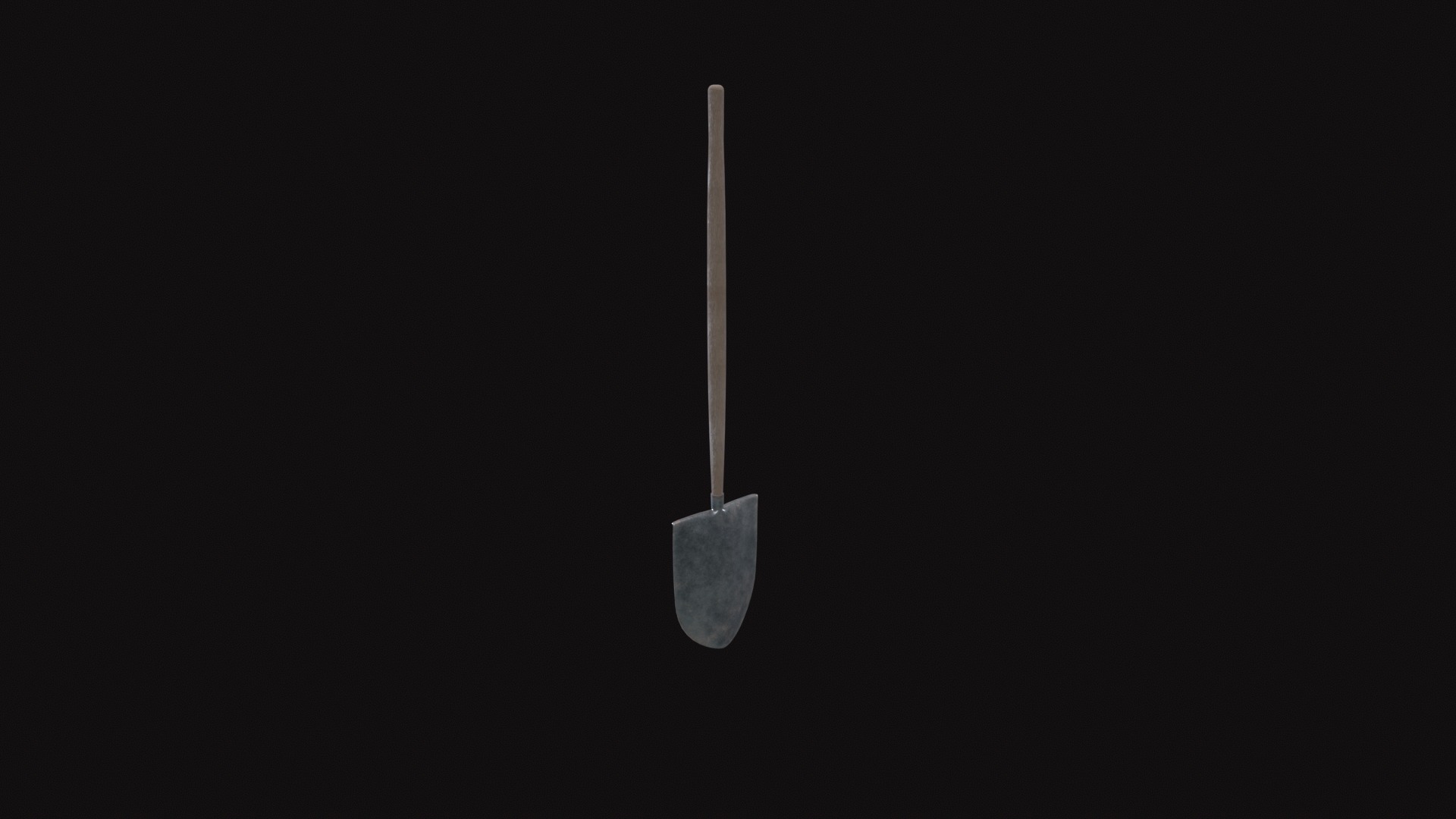 Medieval Shovel V03 Low-poly 3D model_8