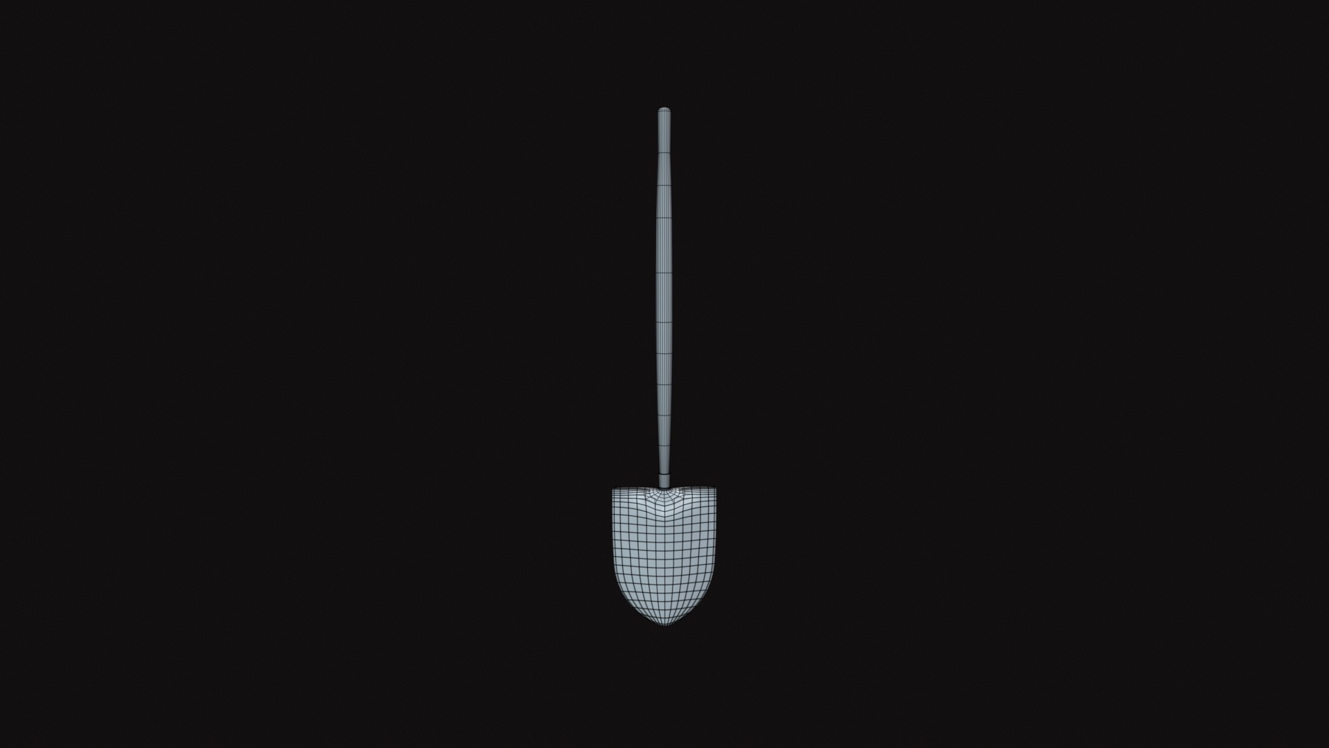 Medieval Shovel V03 Low-poly 3D model_10