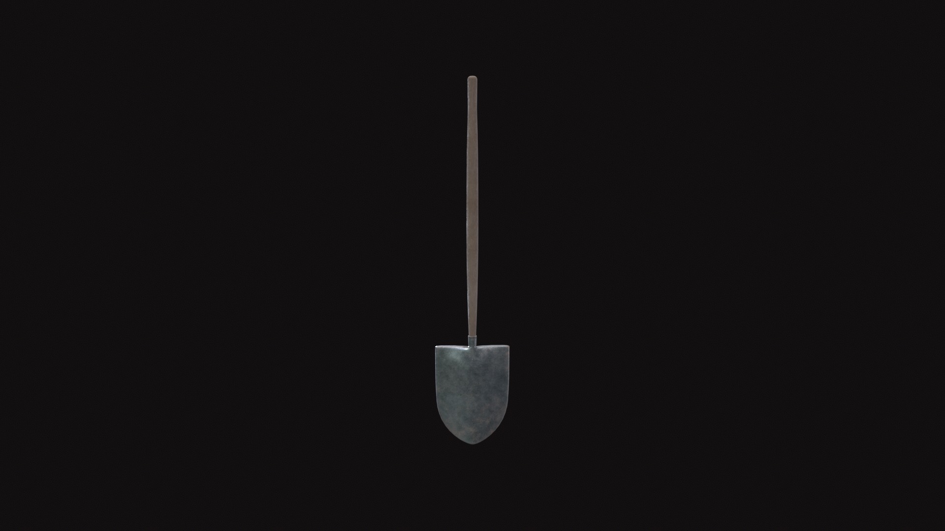 Medieval Shovel V03 Low-poly 3D model_3