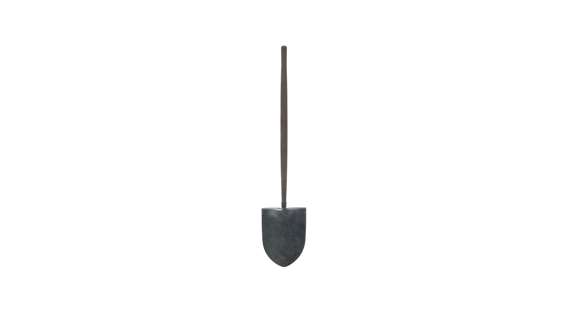 Medieval Shovel V03 Low-poly 3D model_9