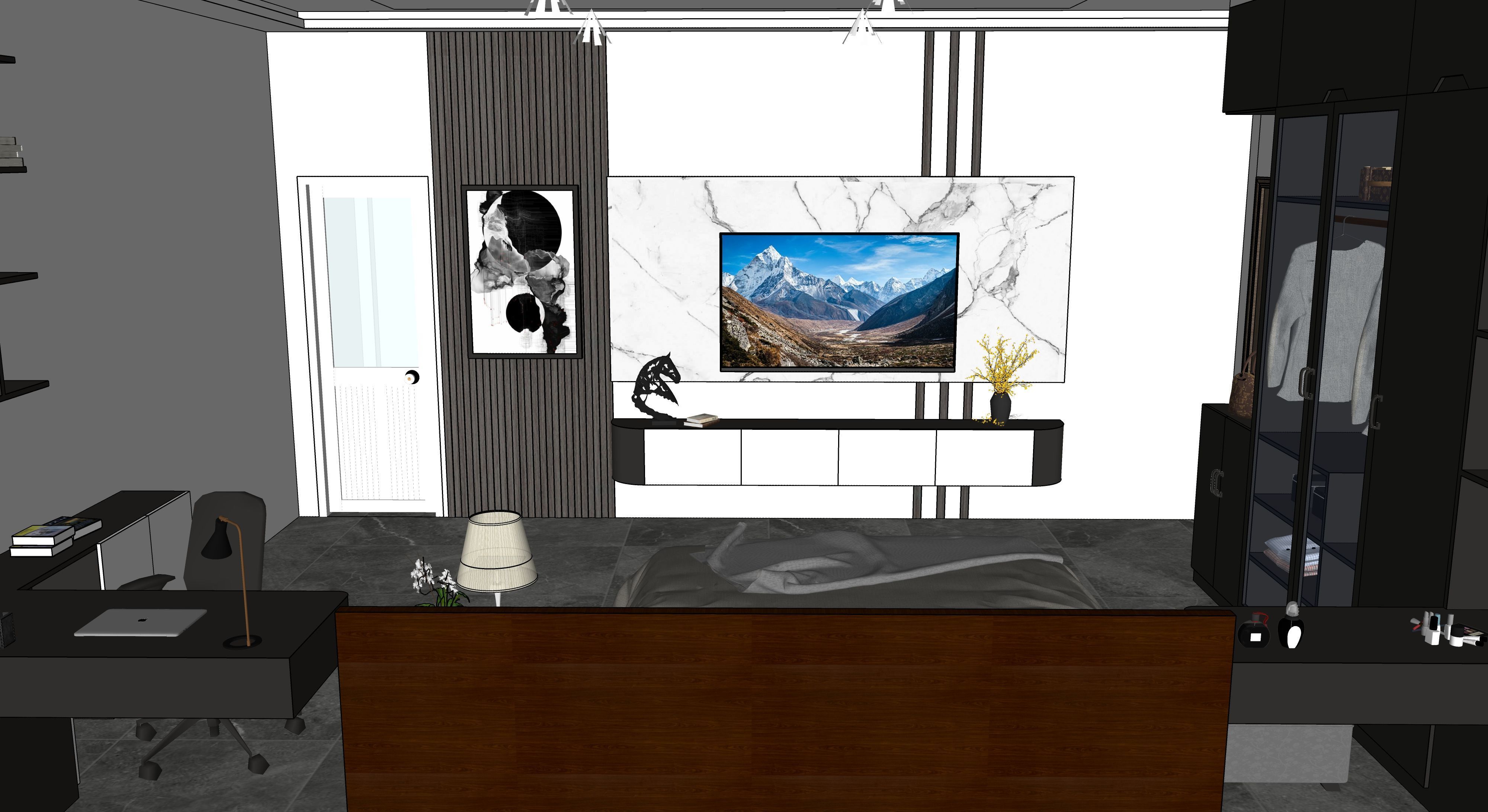 3D design of bedroom 3D model_2