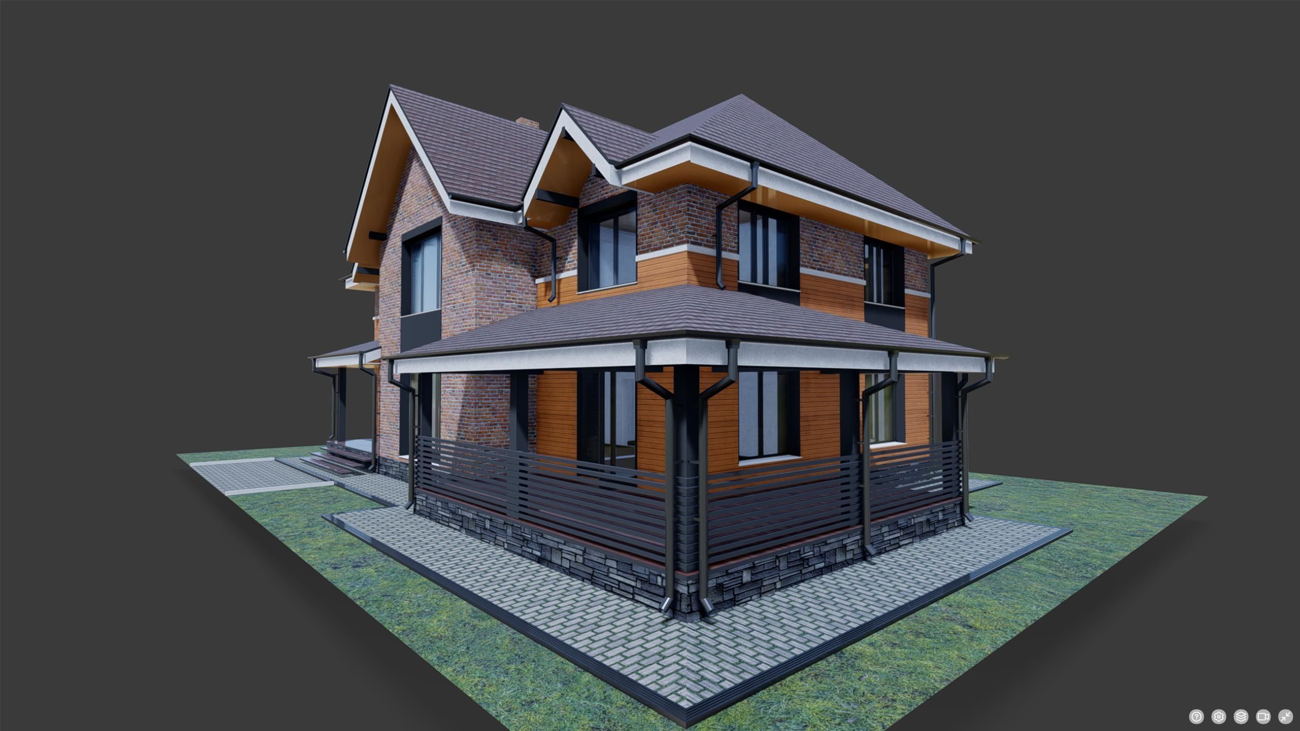 P0025 Residential House Cottage Alex 3d model 3D model_2