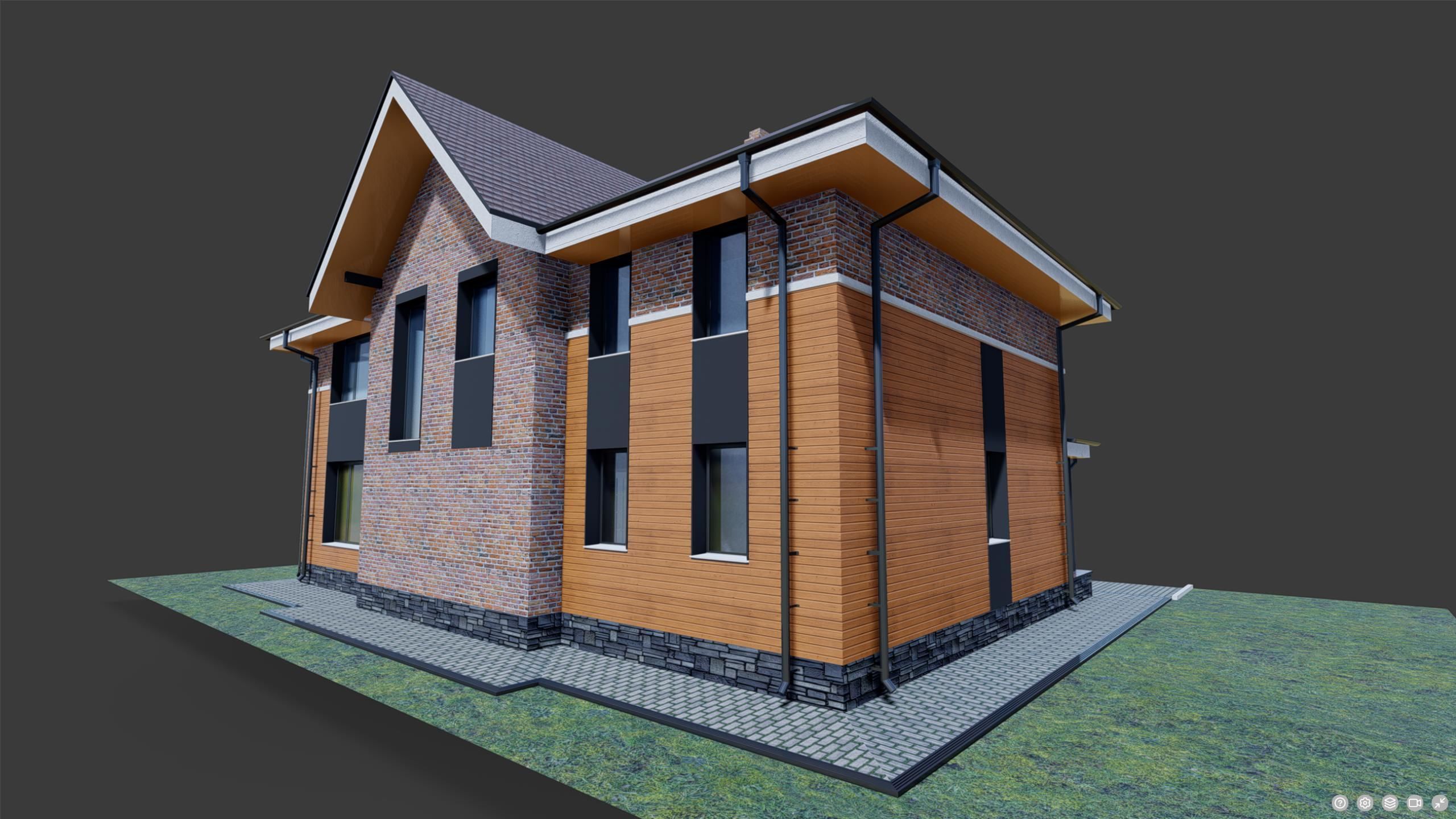P0025 Residential House Cottage Alex 3d model 3D model_5