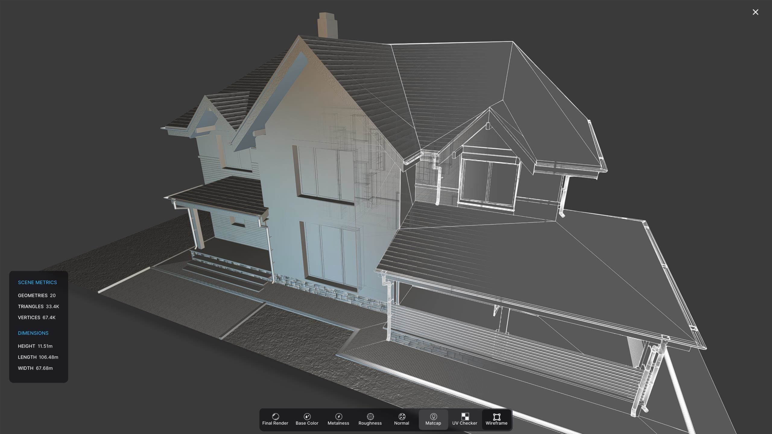 P0025 Residential House Cottage Alex 3d model 3D model_8