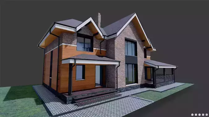 P0025 Residential House Cottage Alex 3d model