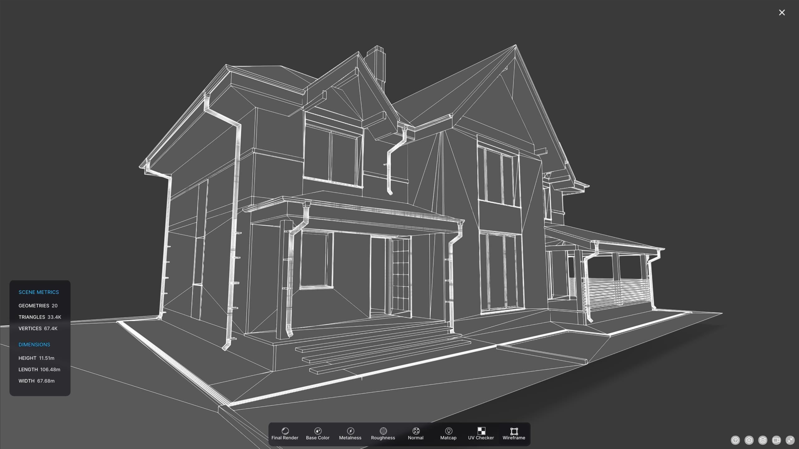 P0025 Residential House Cottage Alex 3d model 3D model_7