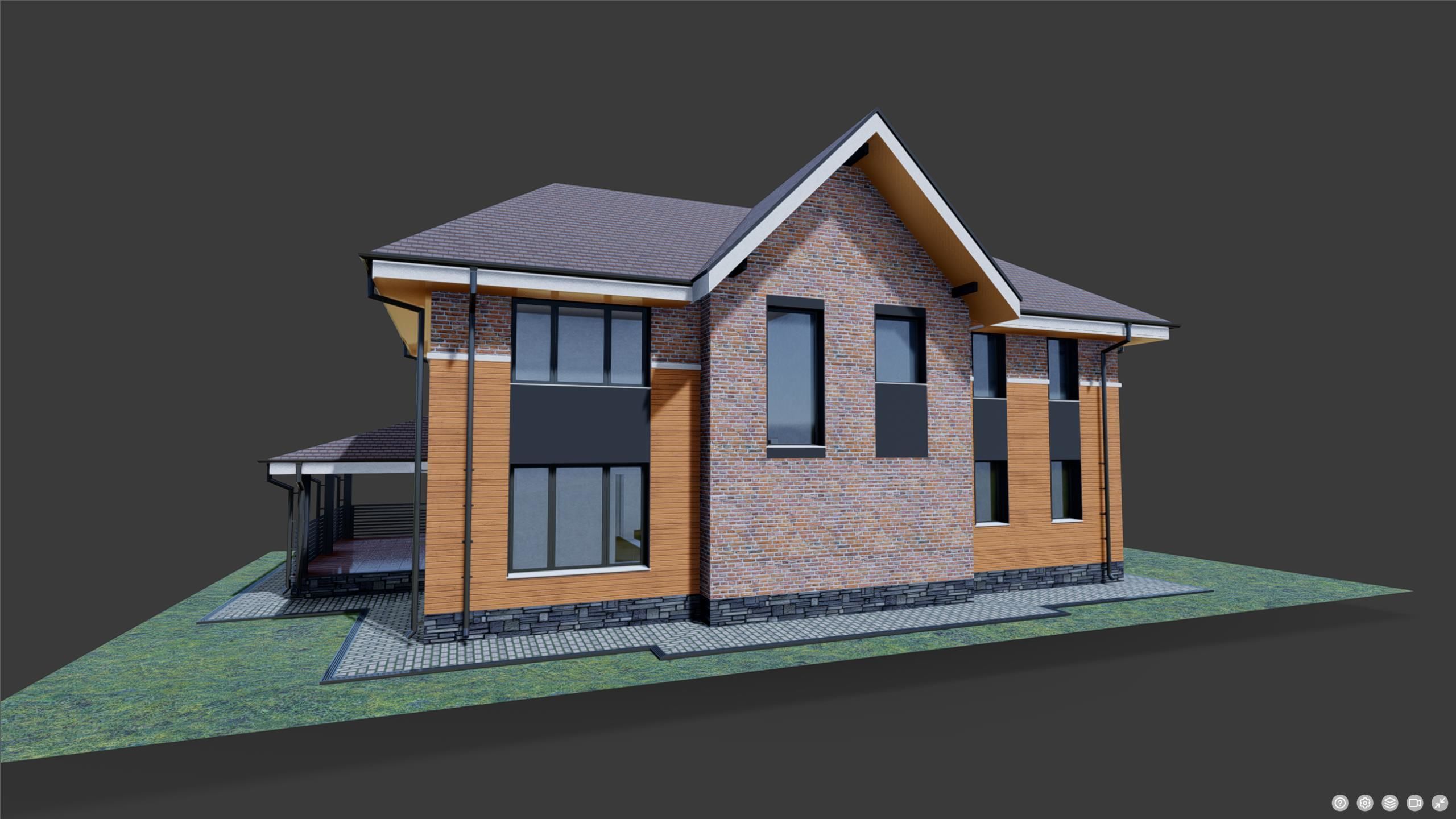 P0025 Residential House Cottage Alex 3d model 3D model_4