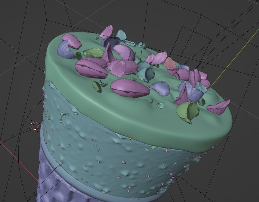 Ice Cream Cone Chocolate Almonds 3D model_6