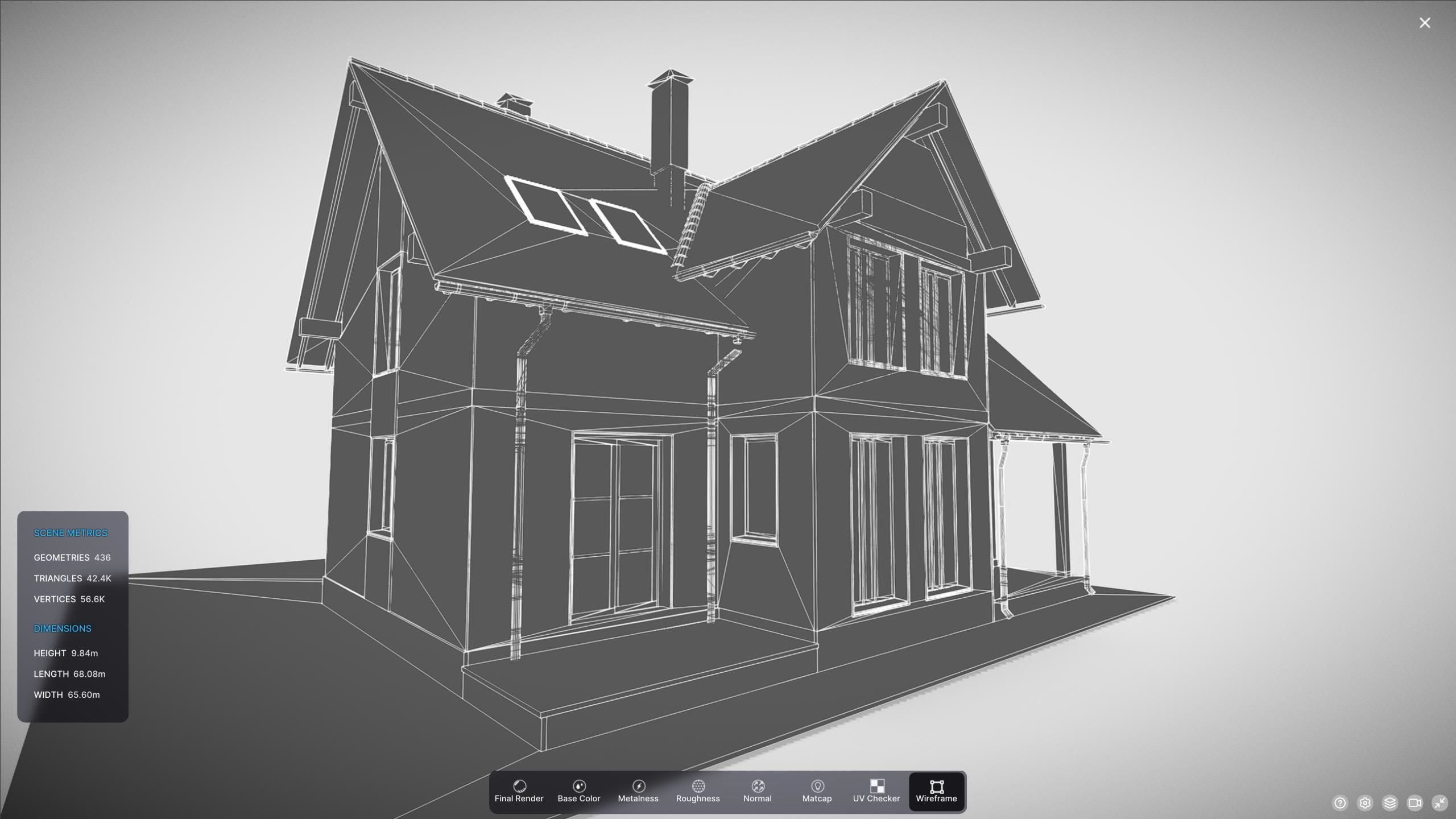 P0026 Residential House Cottage Mini 3D model_11