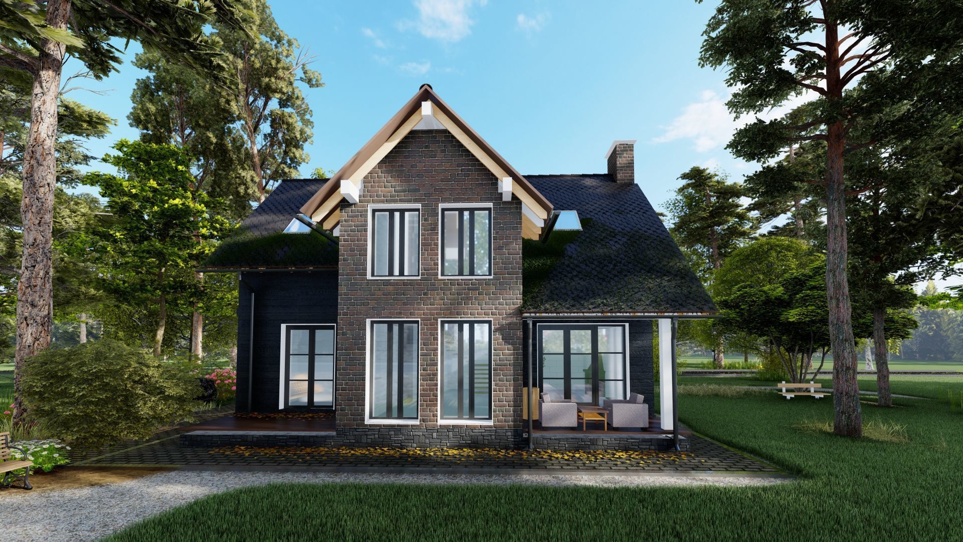 P0026 Residential House Cottage Mini 3D model_13