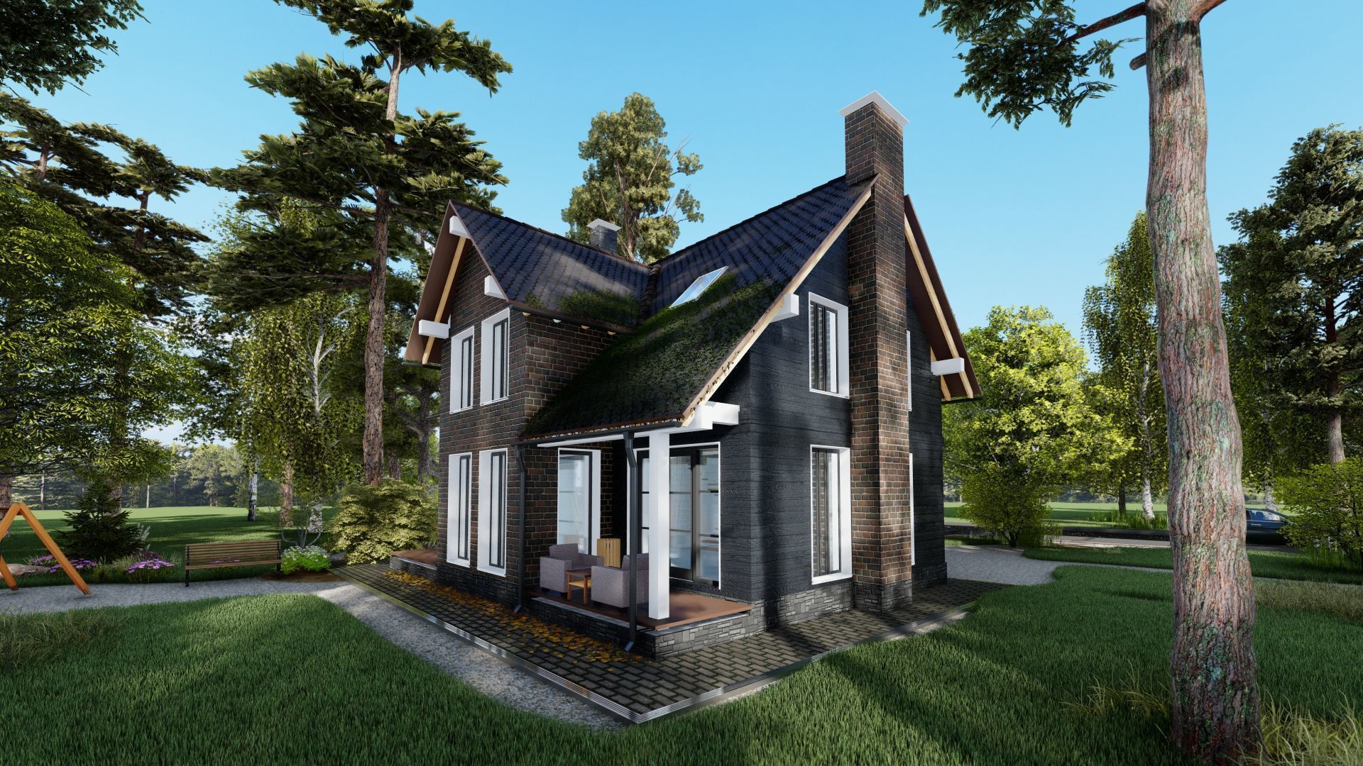 P0026 Residential House Cottage Mini 3D model_2
