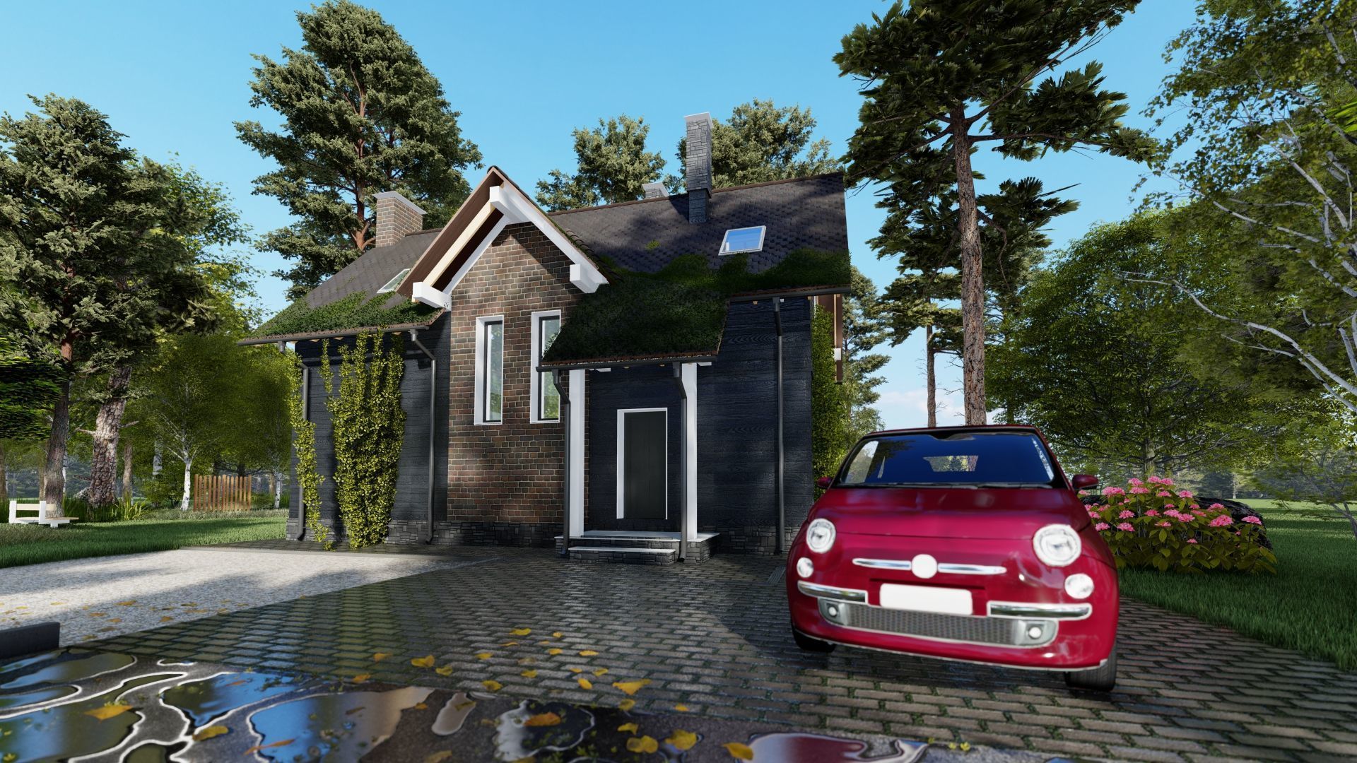 P0026 Residential House Cottage Mini 3D model_15