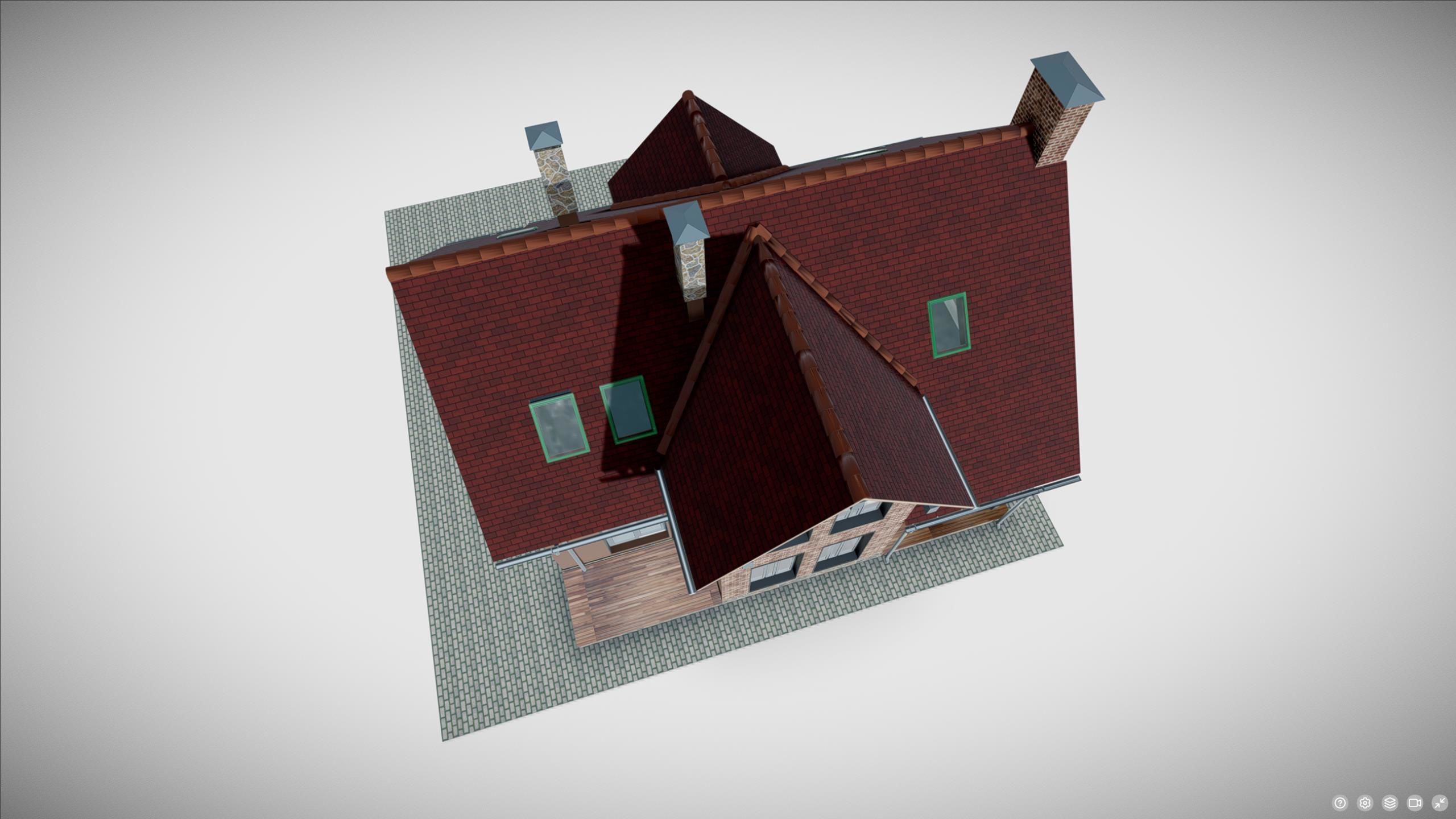 P0026 Residential House Cottage Mini 3D model_10