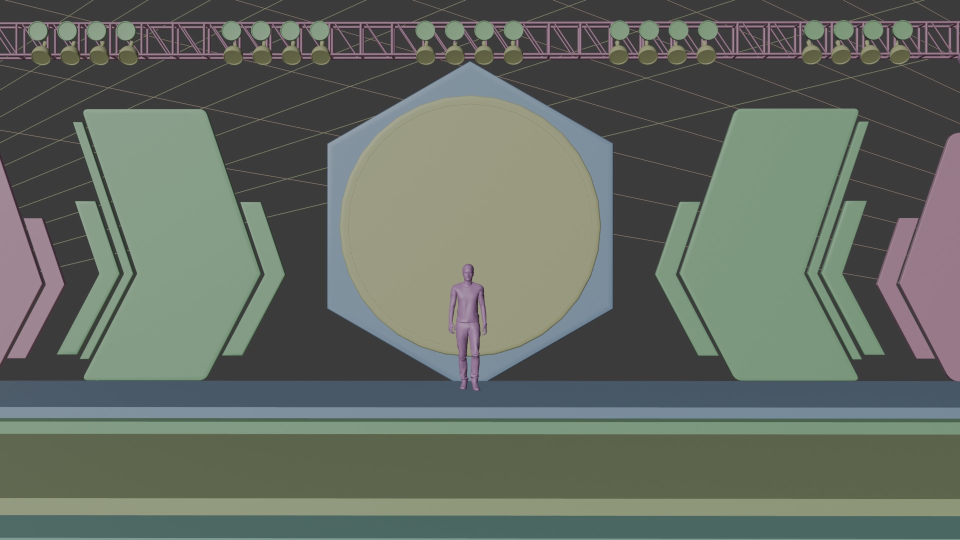 Entertainment Concert Event Stage 3D Model with Lights 3D model_21