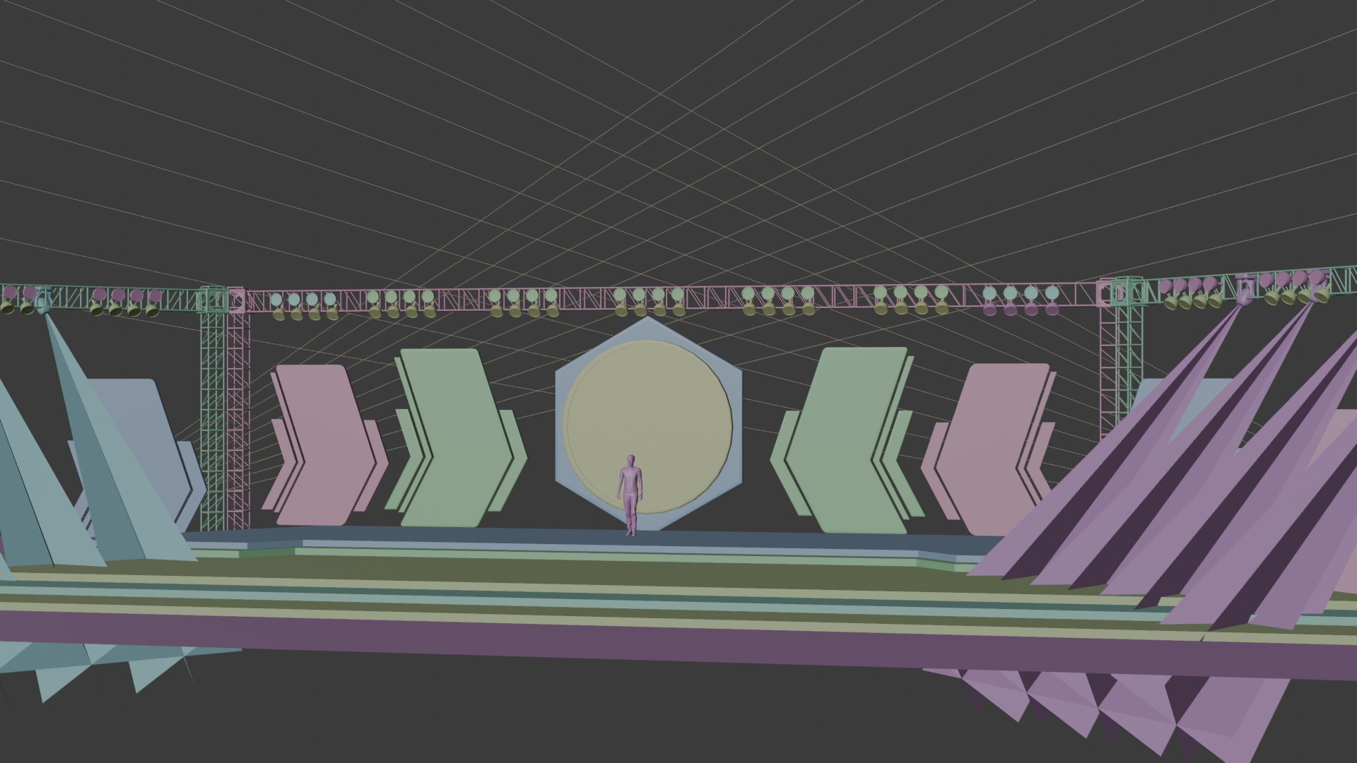 Entertainment Concert Event Stage 3D Model with Lights 3D model_18