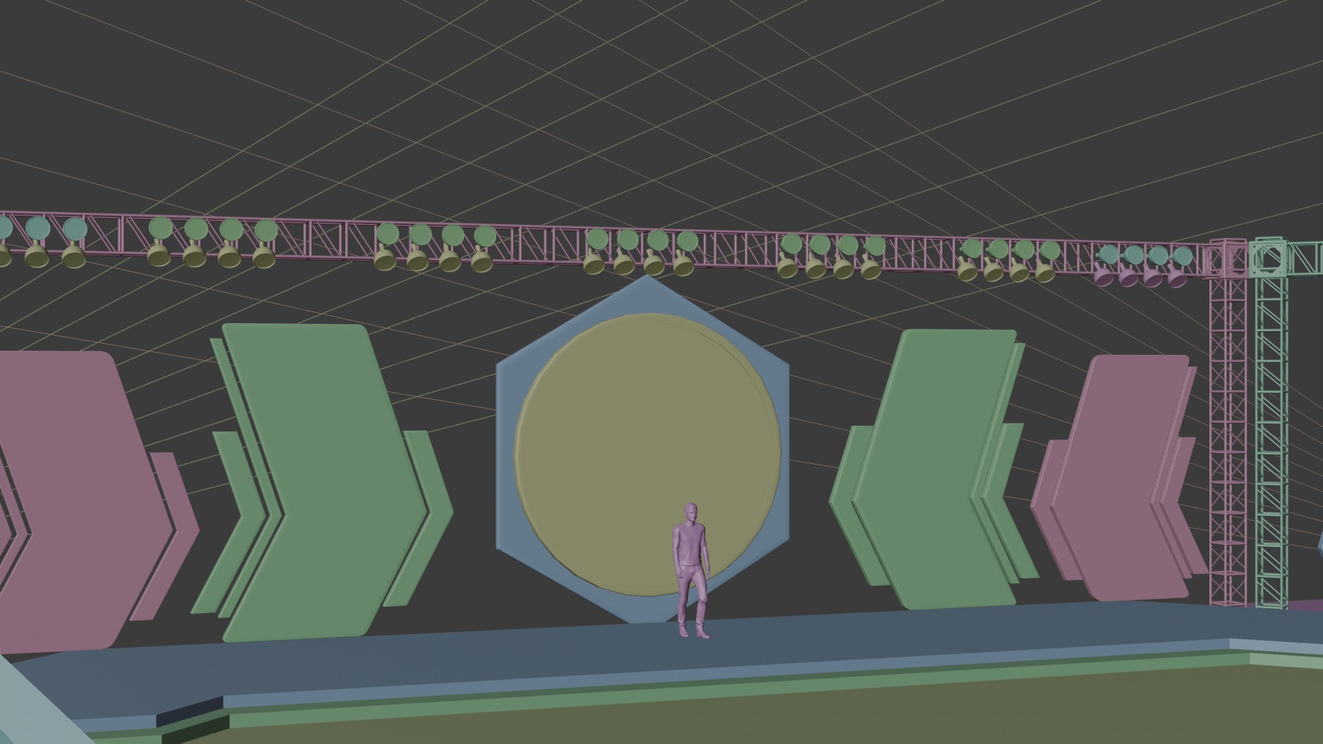 Entertainment Concert Event Stage 3D Model with Lights 3D model_20