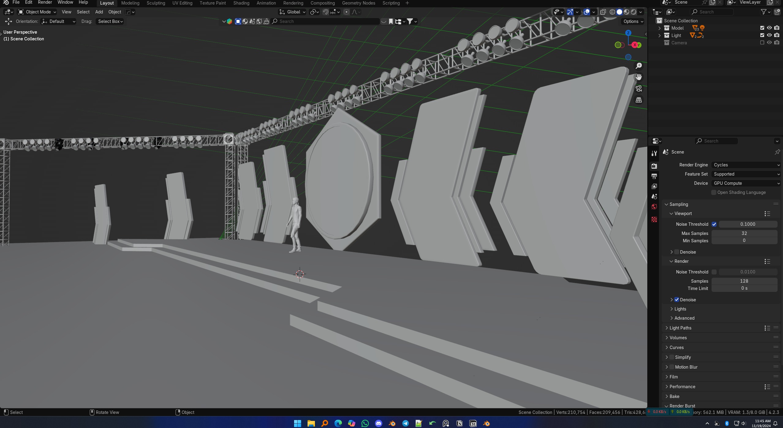 Entertainment Concert Event Stage 3D Model with Lights 3D model_36