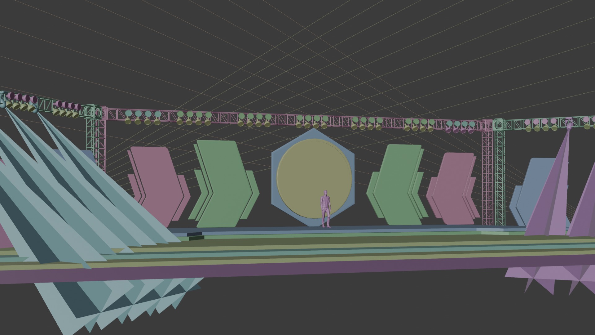 Entertainment Concert Event Stage 3D Model with Lights 3D model_31