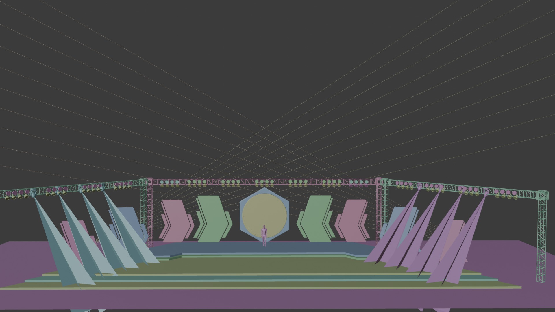 Entertainment Concert Event Stage 3D Model with Lights 3D model_27