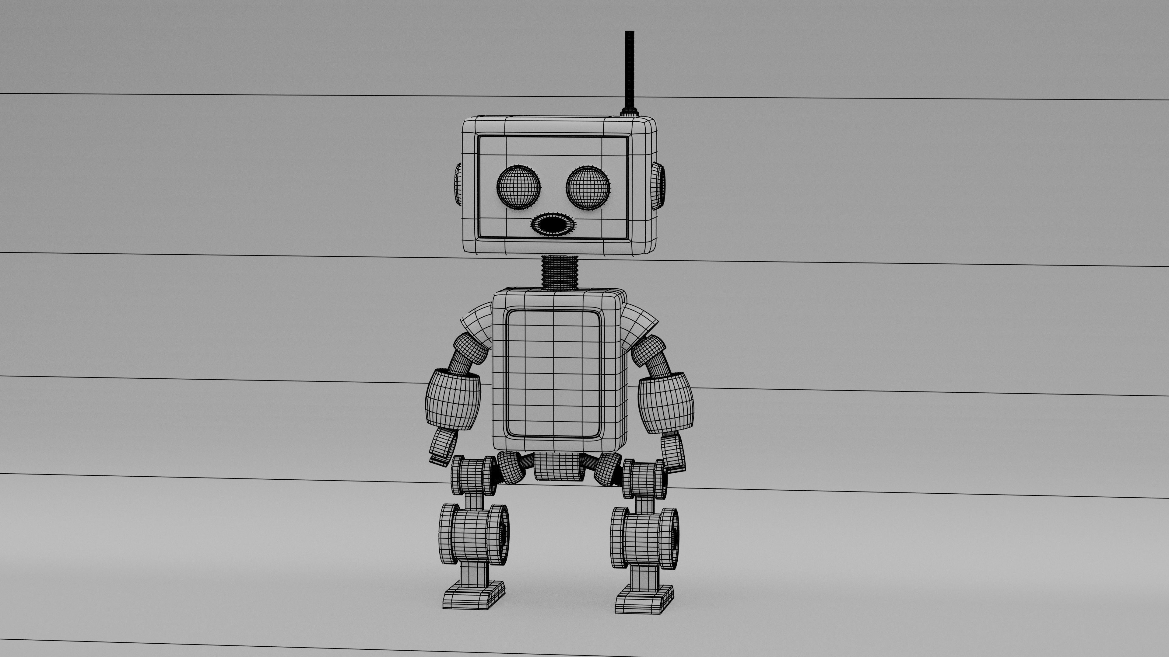 Metallic-Robot 3D model_5