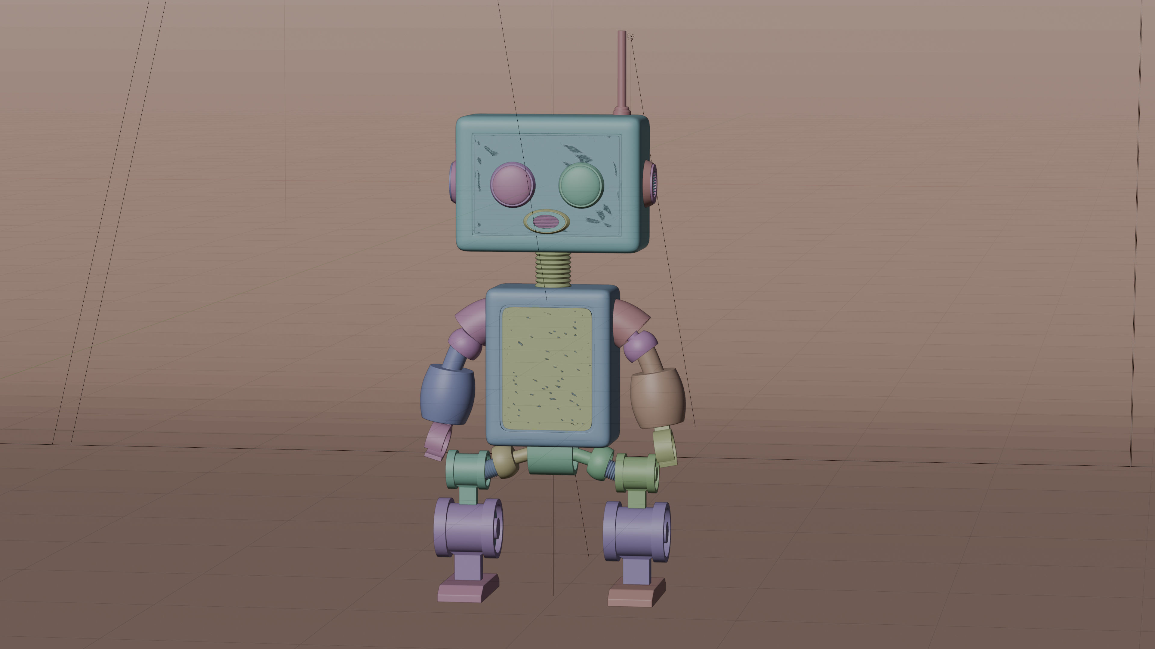 Metallic-Robot 3D model_3