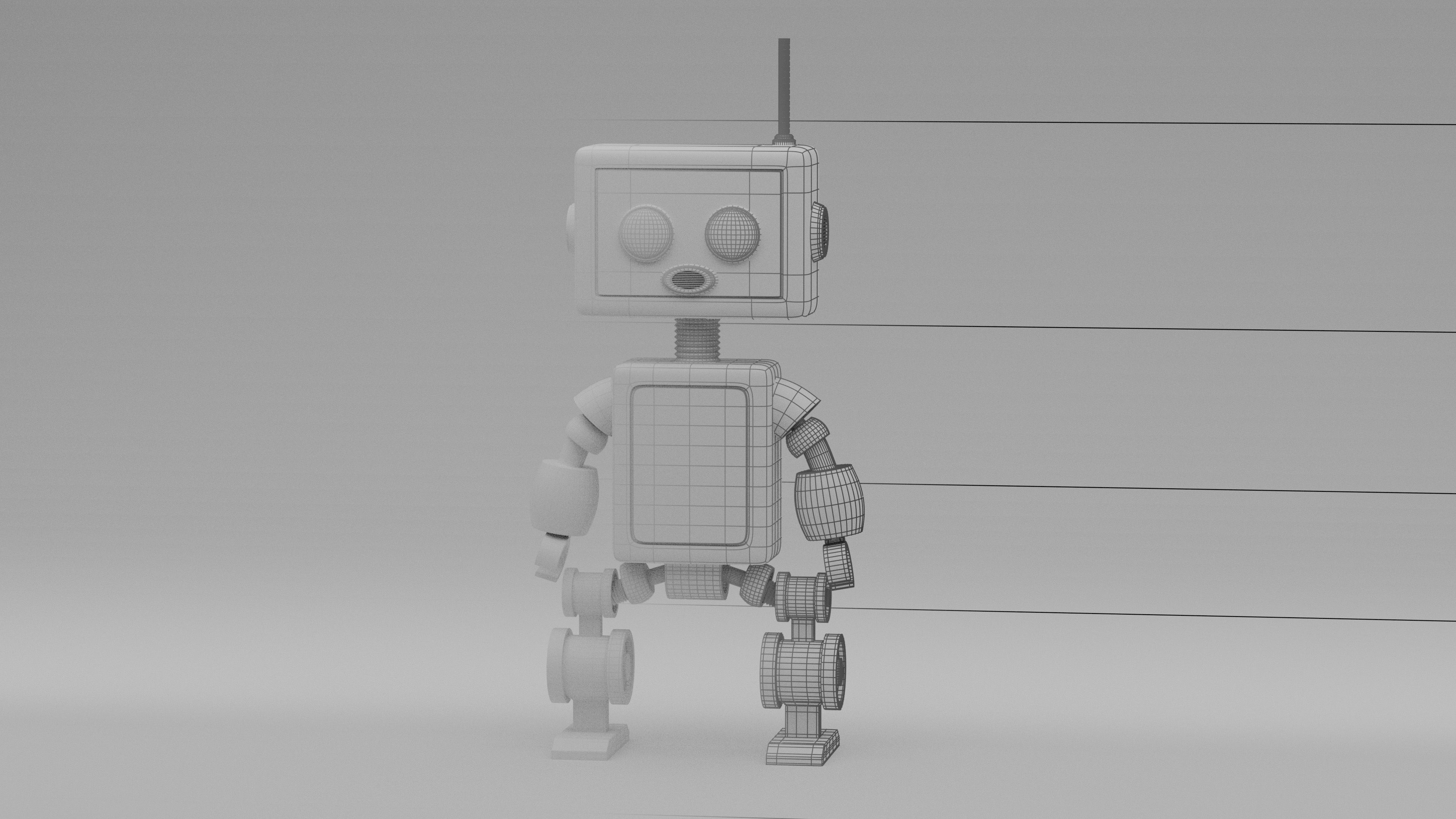 Metallic-Robot 3D model_1