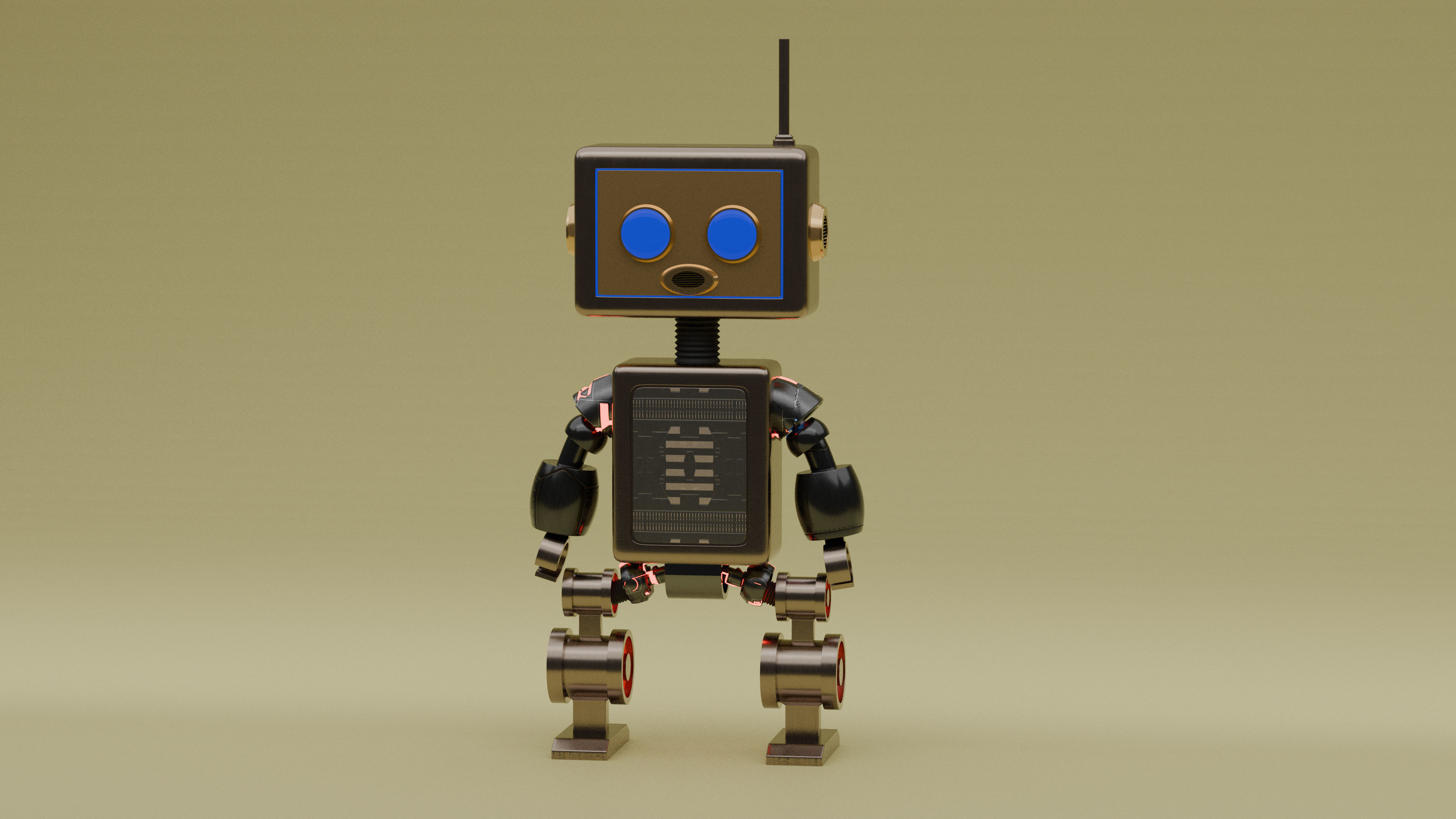 Metallic-Robot 3D model_6