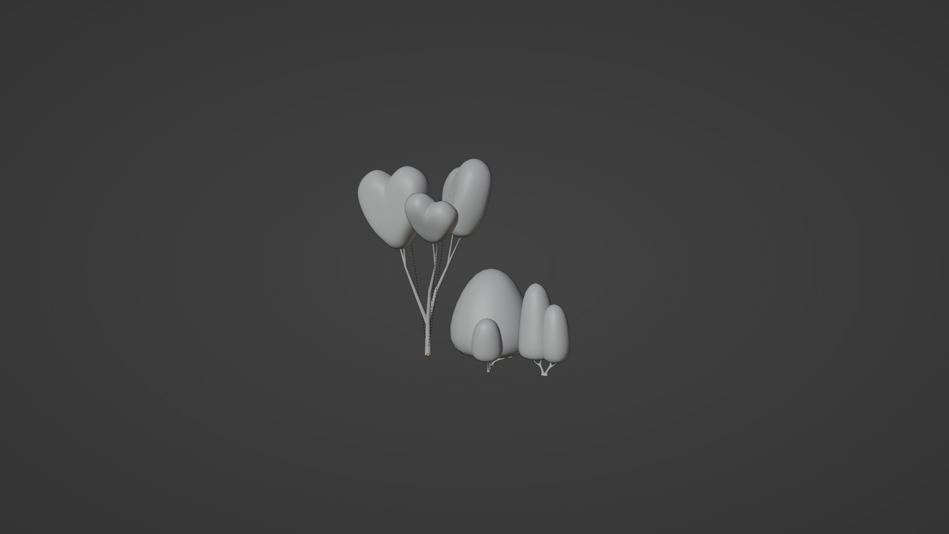 3D Cartoon Little Tree With Branches With Rig 3D model_6