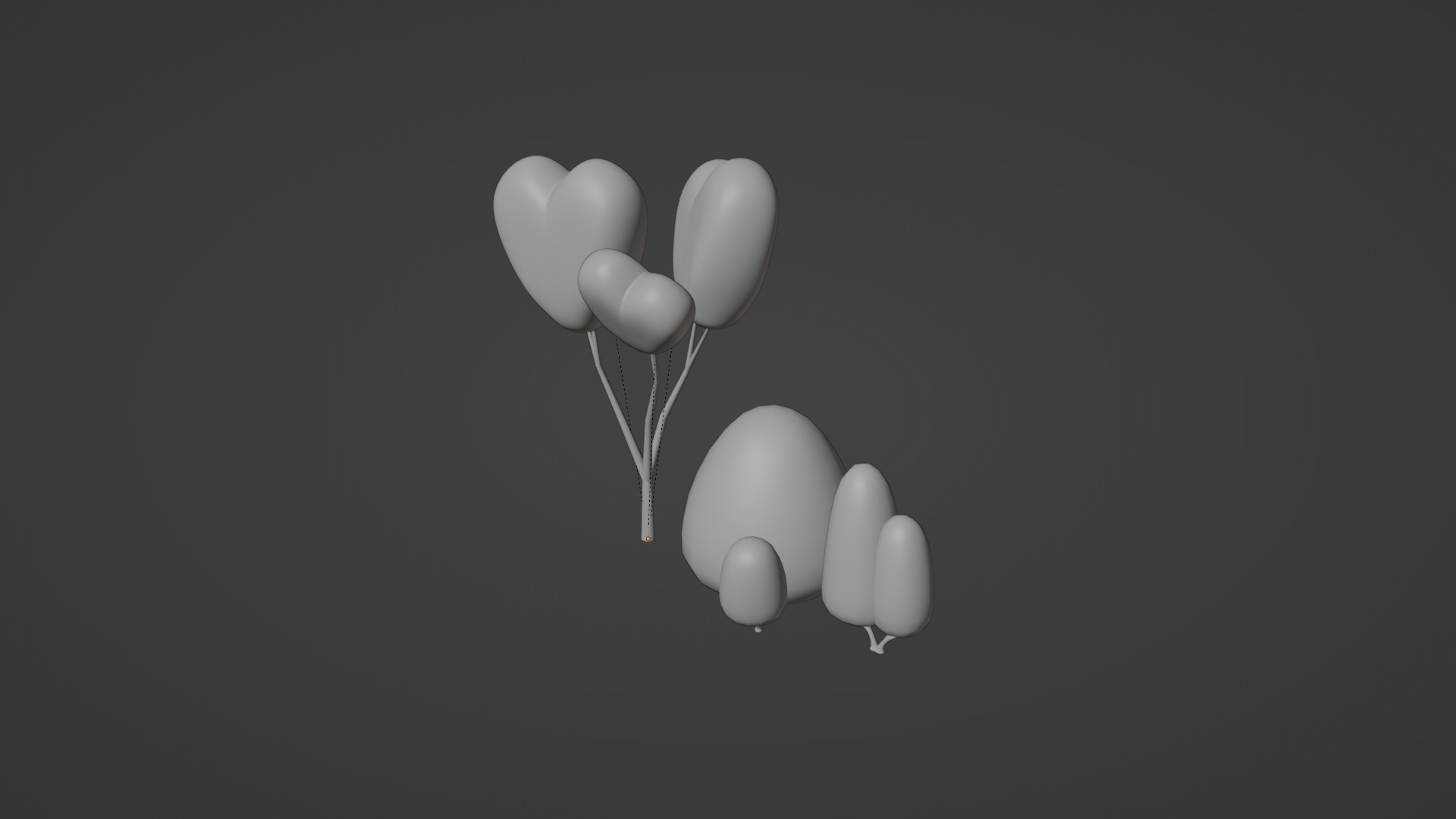 3D Cartoon Little Tree With Branches With Rig 3D model_7