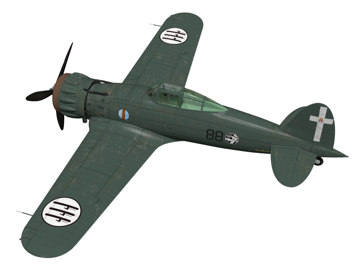 macchi mc200 saetta 3D model_1