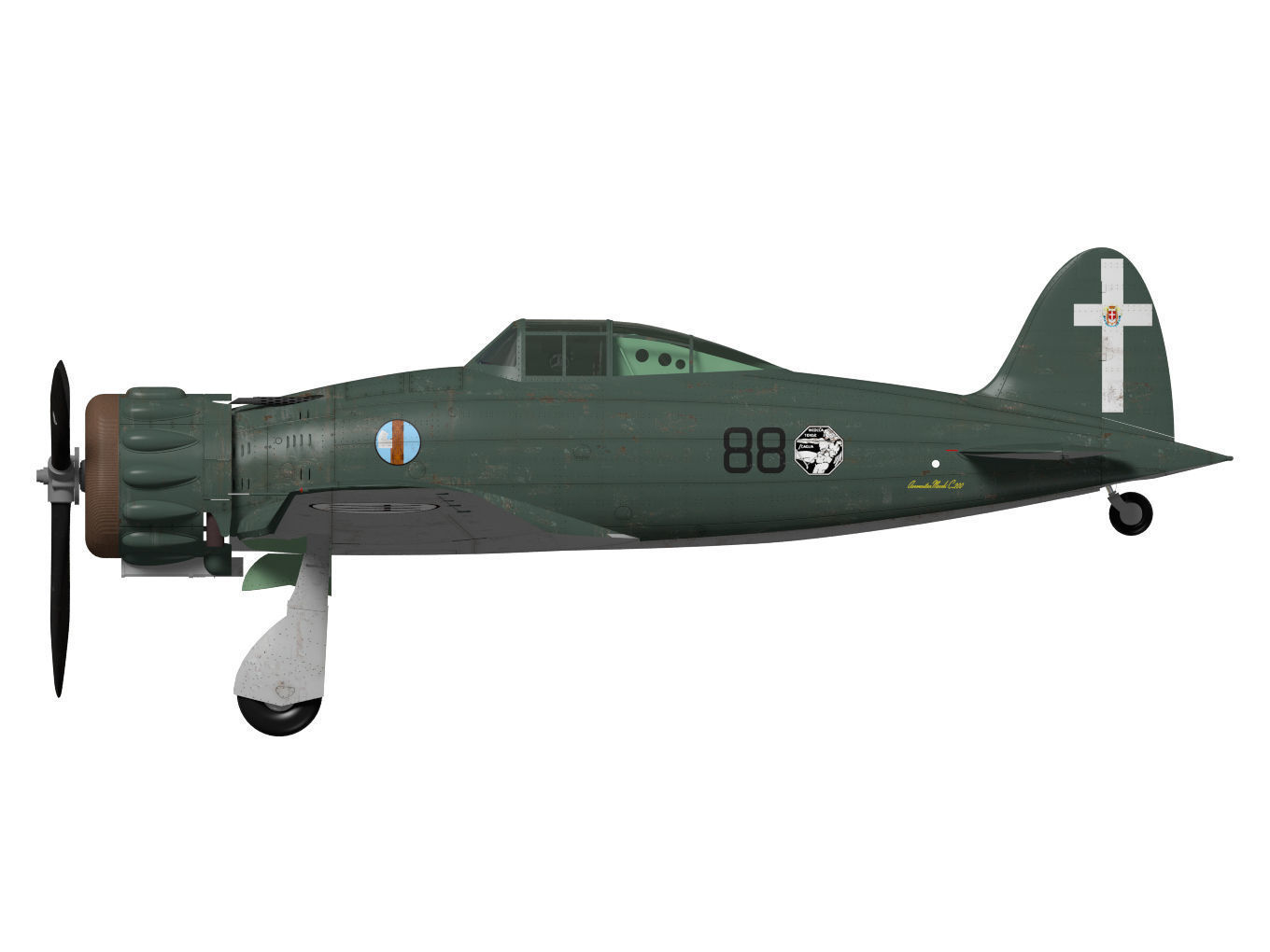 macchi mc200 saetta 3D model_9