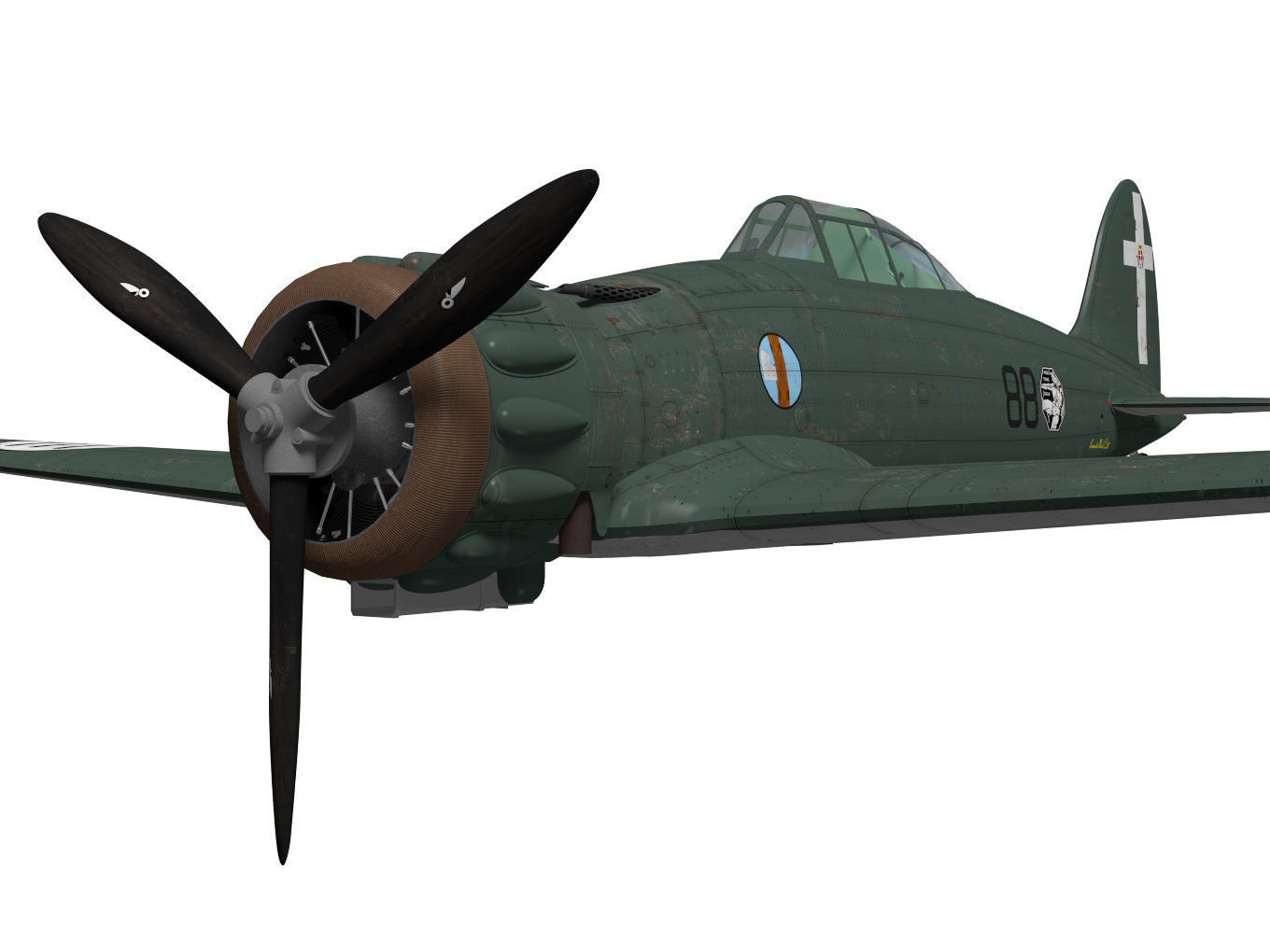 macchi mc200 saetta 3D model_4