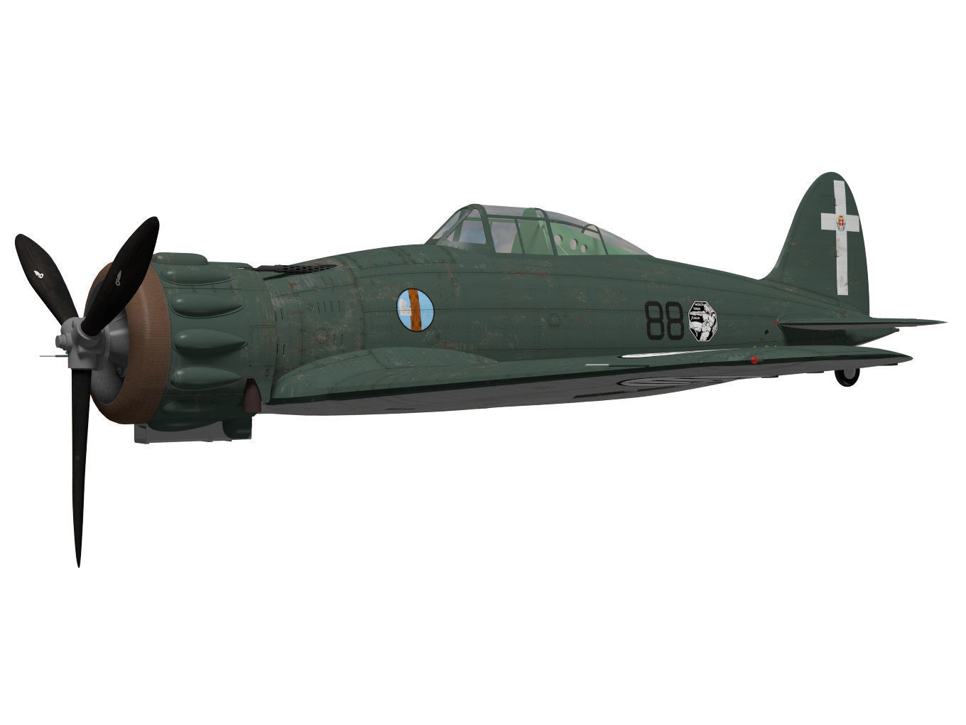 macchi mc200 saetta 3D model_2