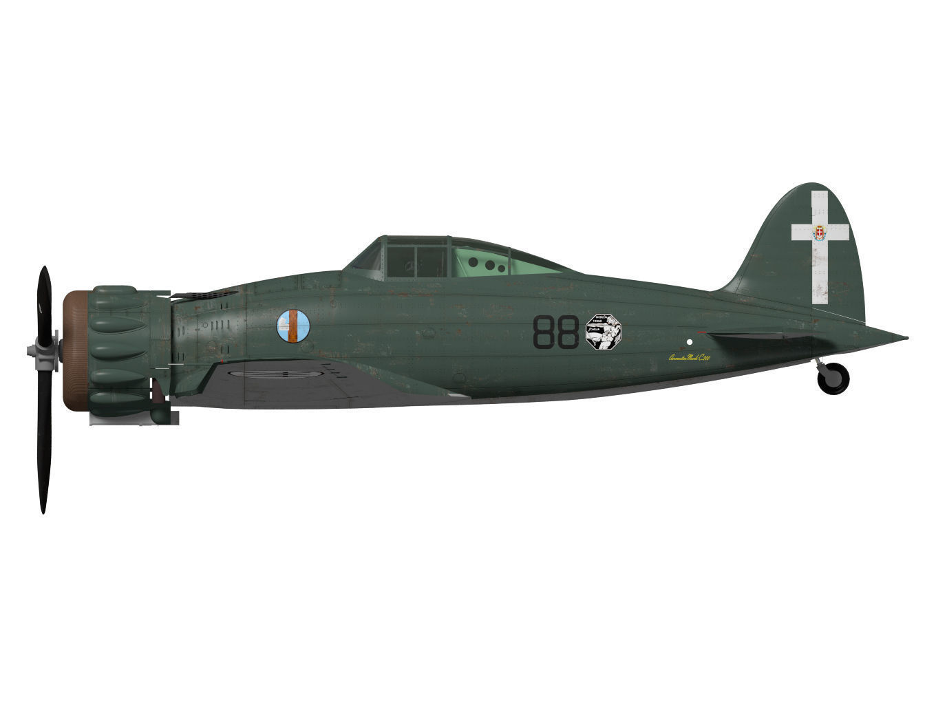 macchi mc200 saetta 3D model_8