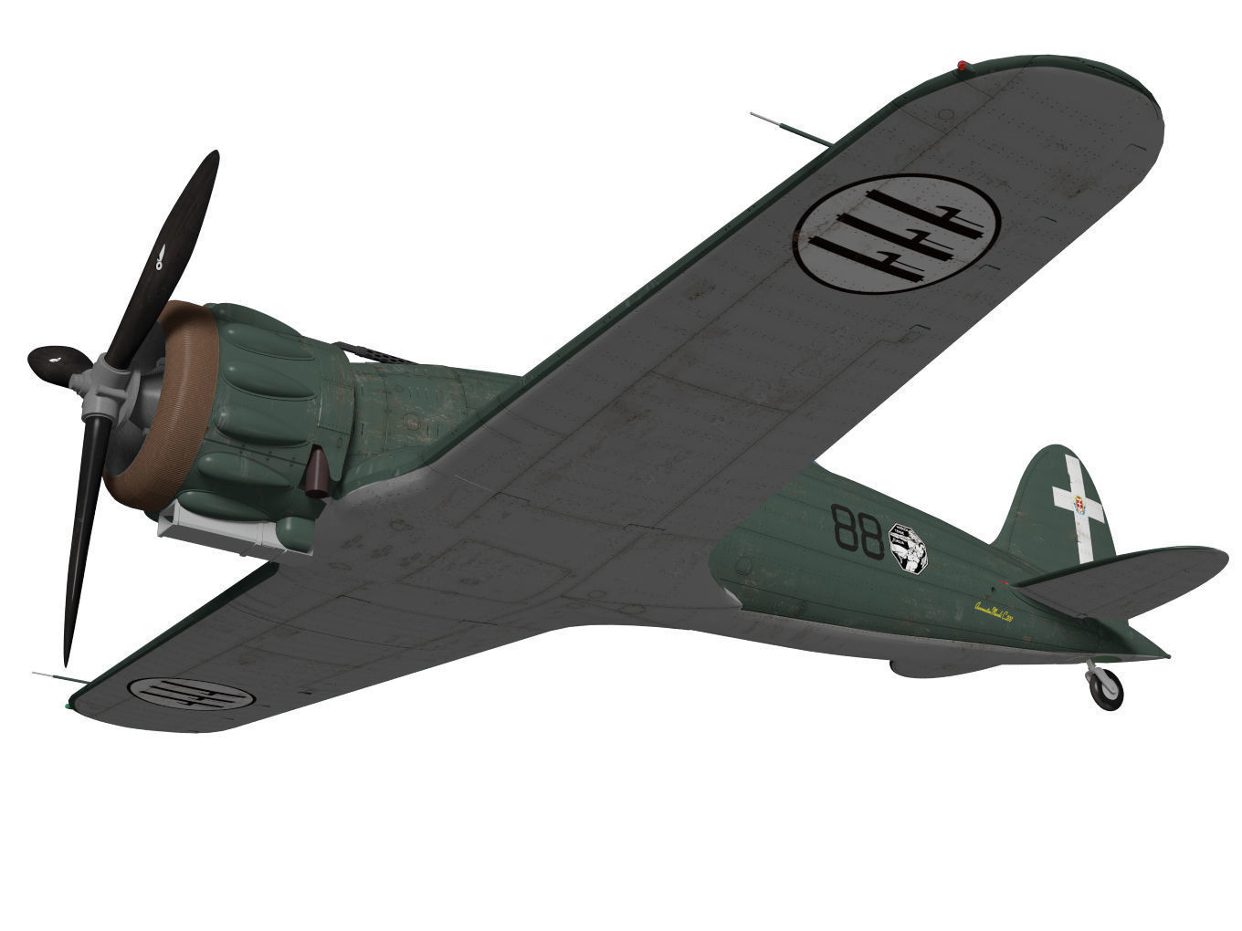 macchi mc200 saetta 3D model_3