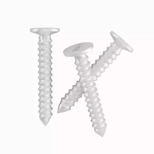 Aluminium Screw 01 Low-poly 3D model