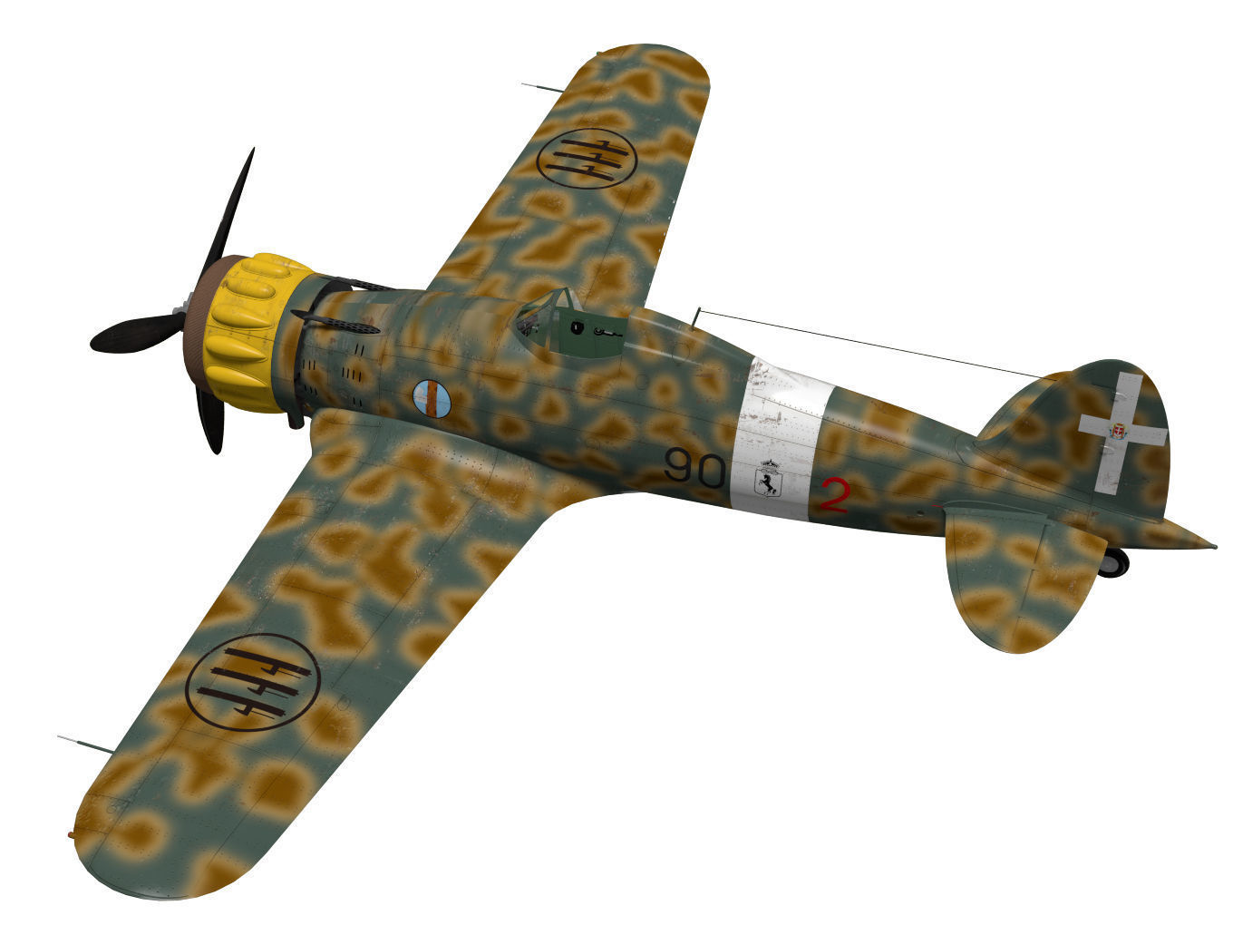 macchi mc200 saetta 3D model_1