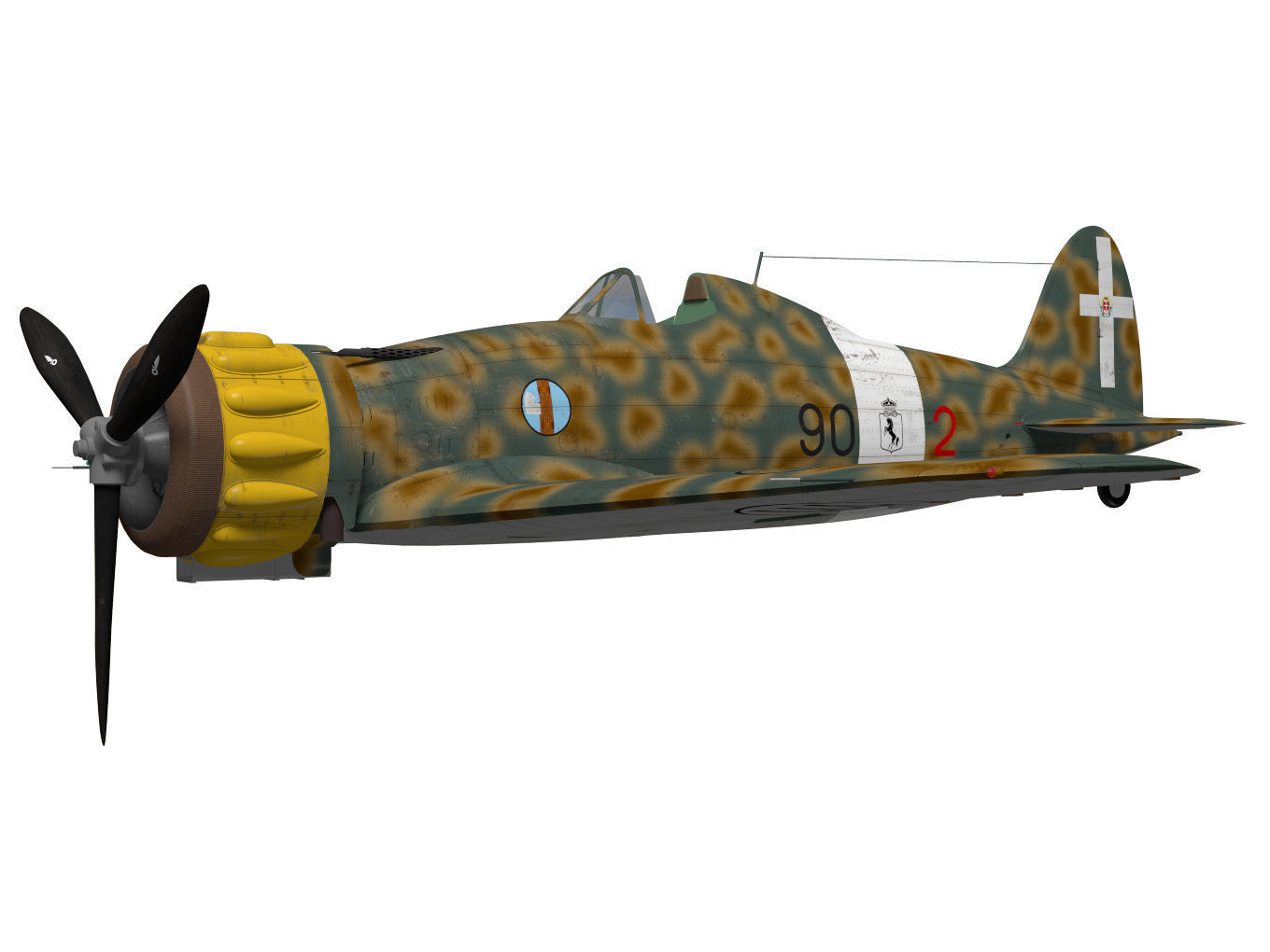 macchi mc200 saetta 3D model_2
