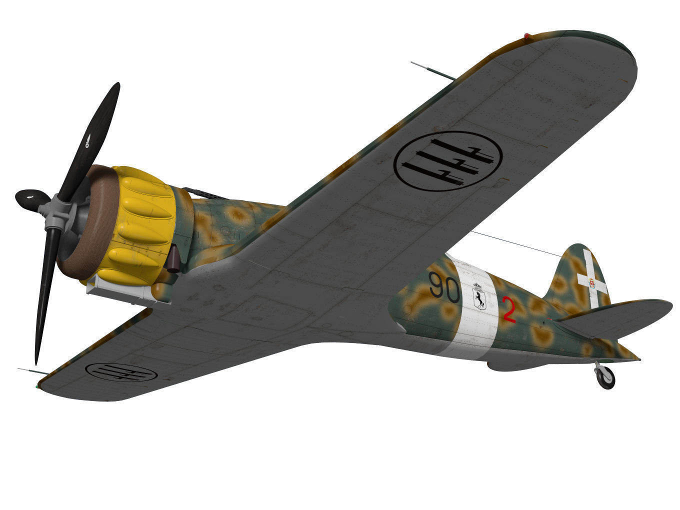 macchi mc200 saetta 3D model_3