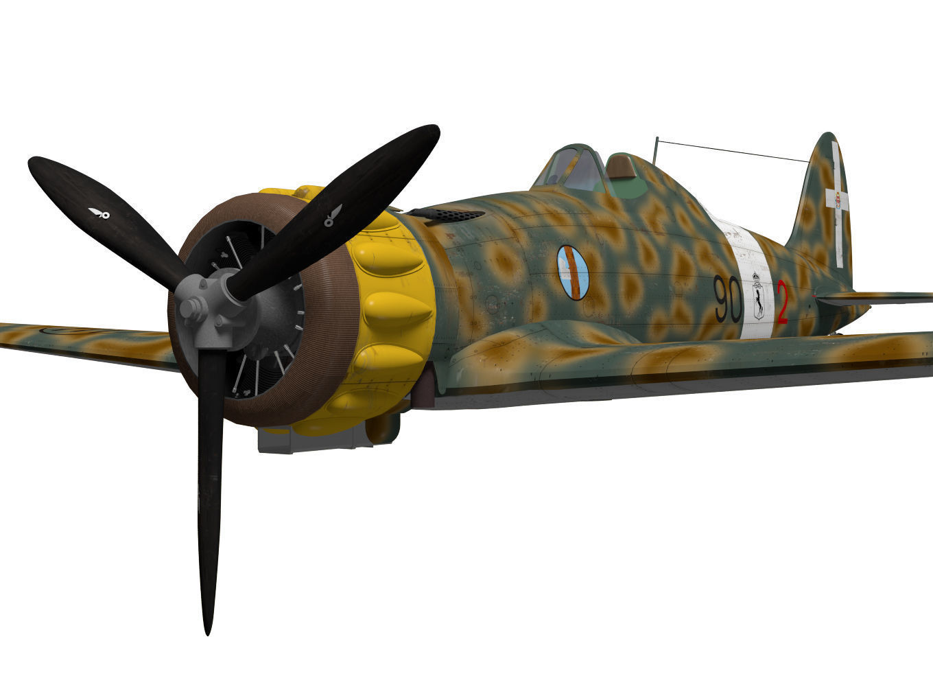 macchi mc200 saetta 3D model_4